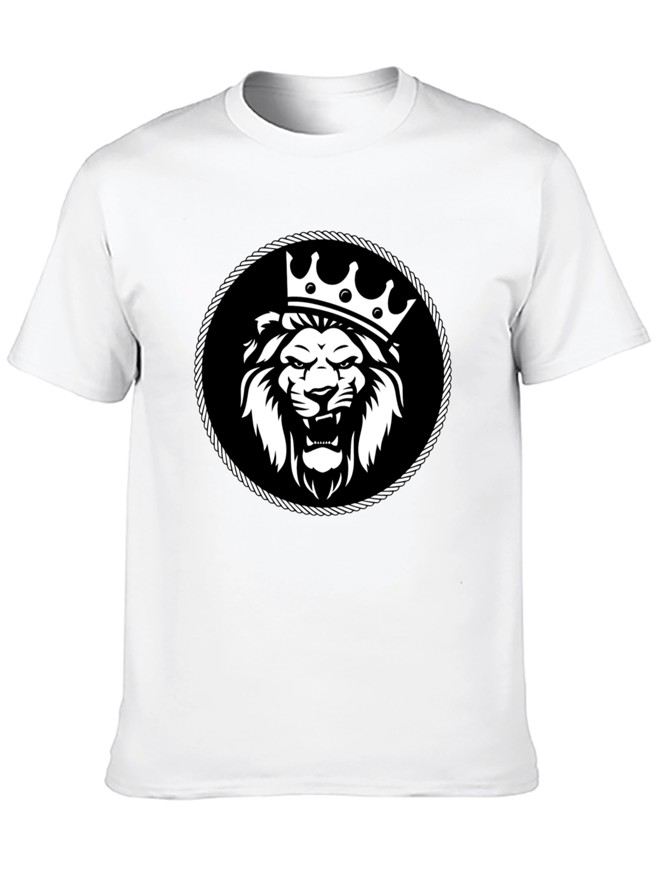 King Lion Graphic Tee - Black Cotton T-Shirt