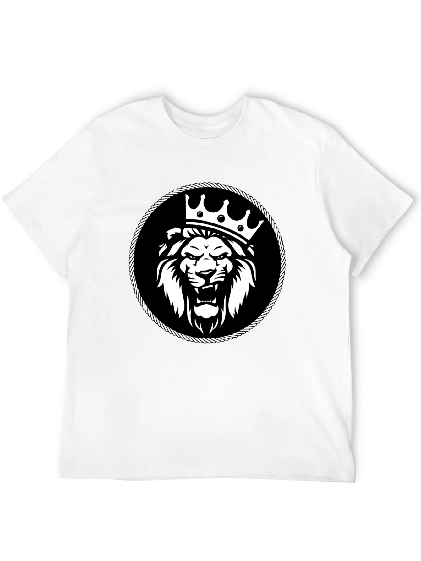 King Lion Graphic Tee - Black Cotton T-Shirt