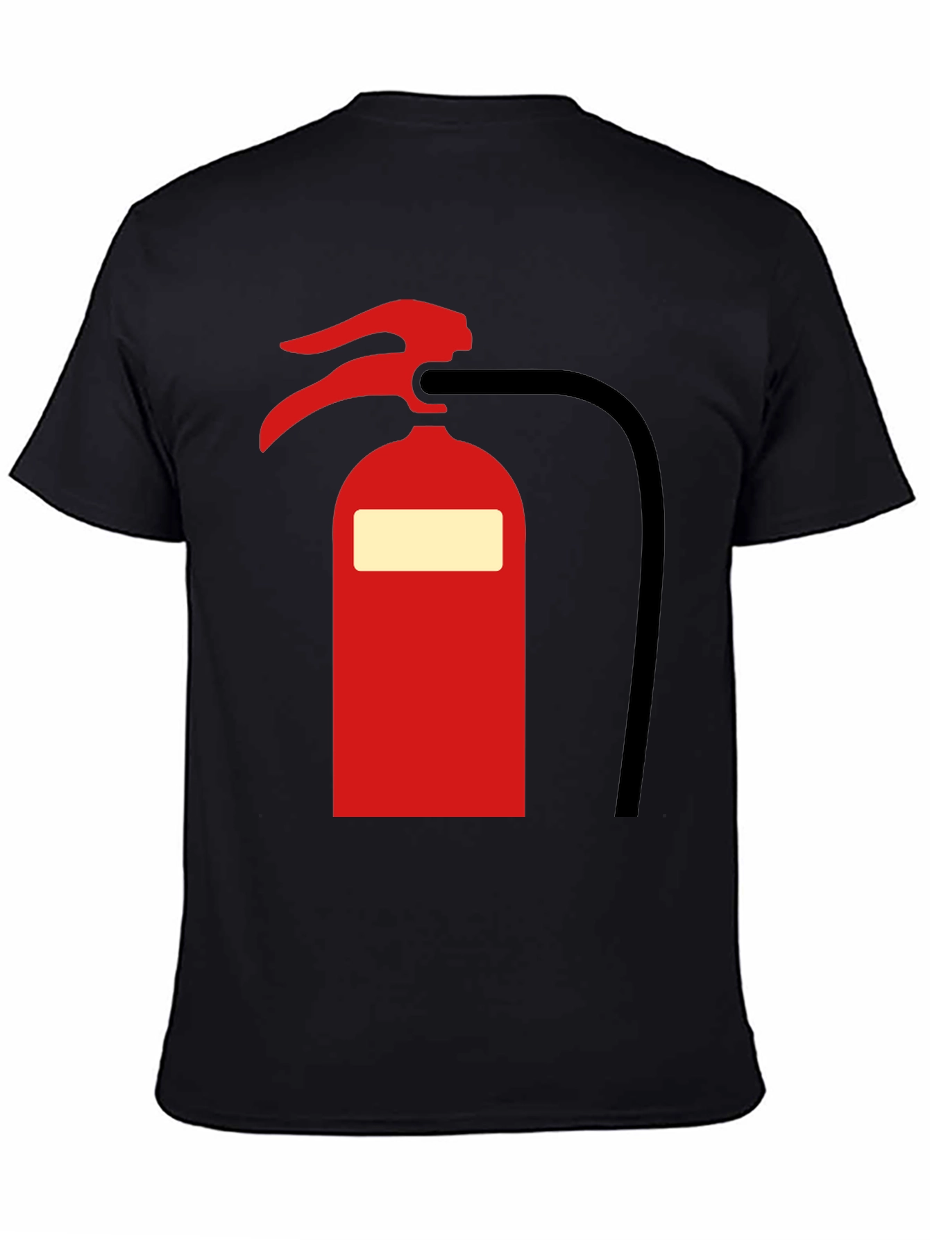 Fire Extinguisher Graphic Tee - Bold Black T-Shirt