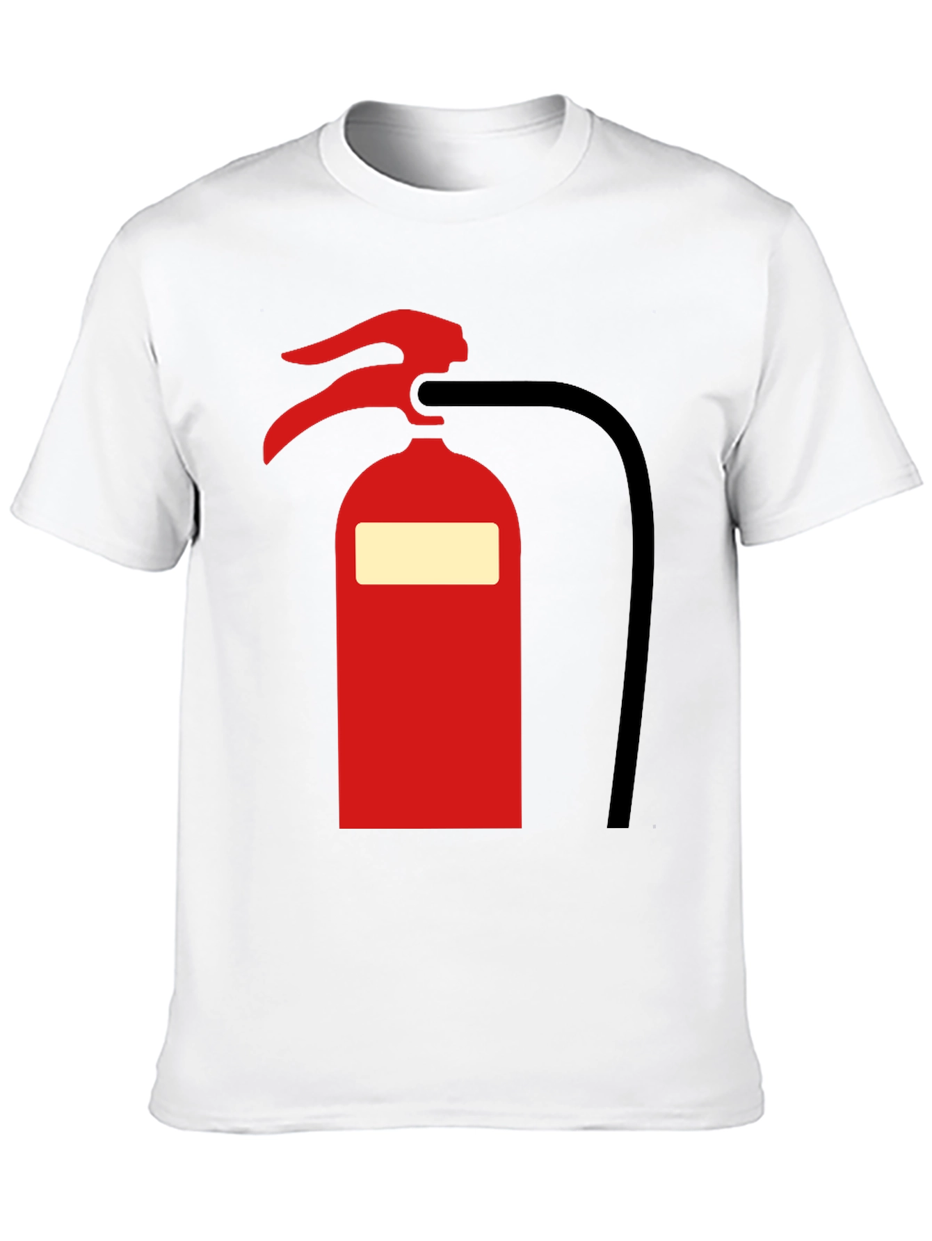Fire Extinguisher Graphic Tee - Bold Black T-Shirt