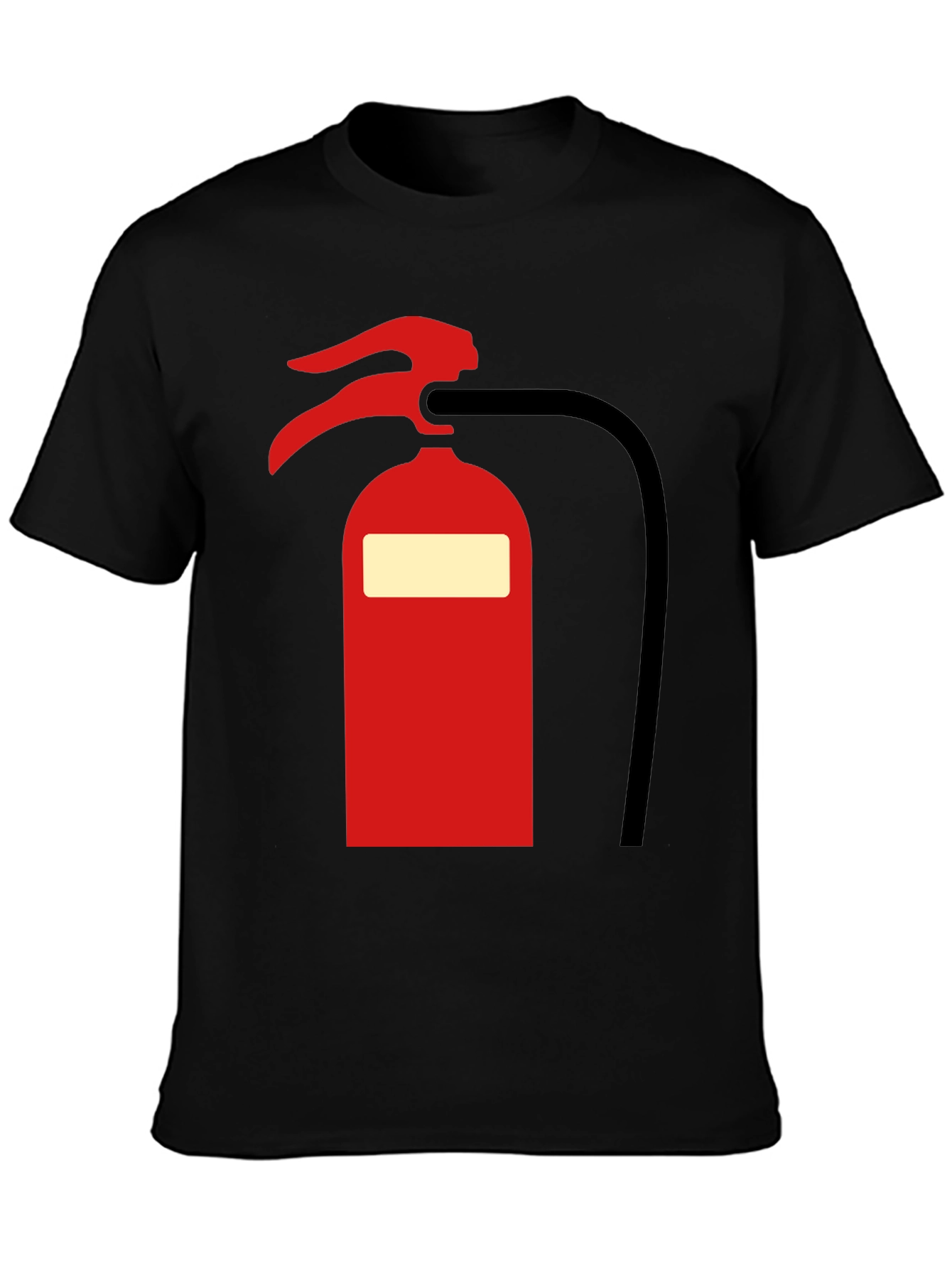 Fire Extinguisher Graphic Tee - Bold Black T-Shirt