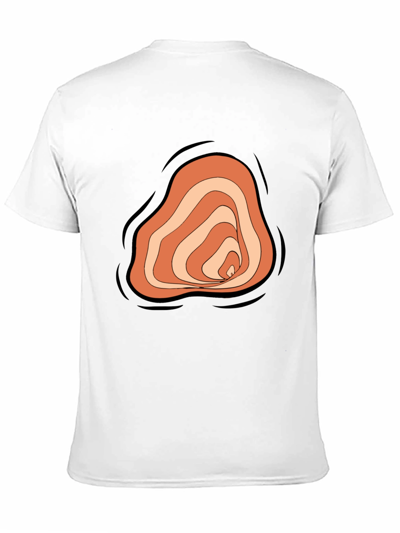 Abstract Swirl Graphic Tee - Mens Black Casual Shirt