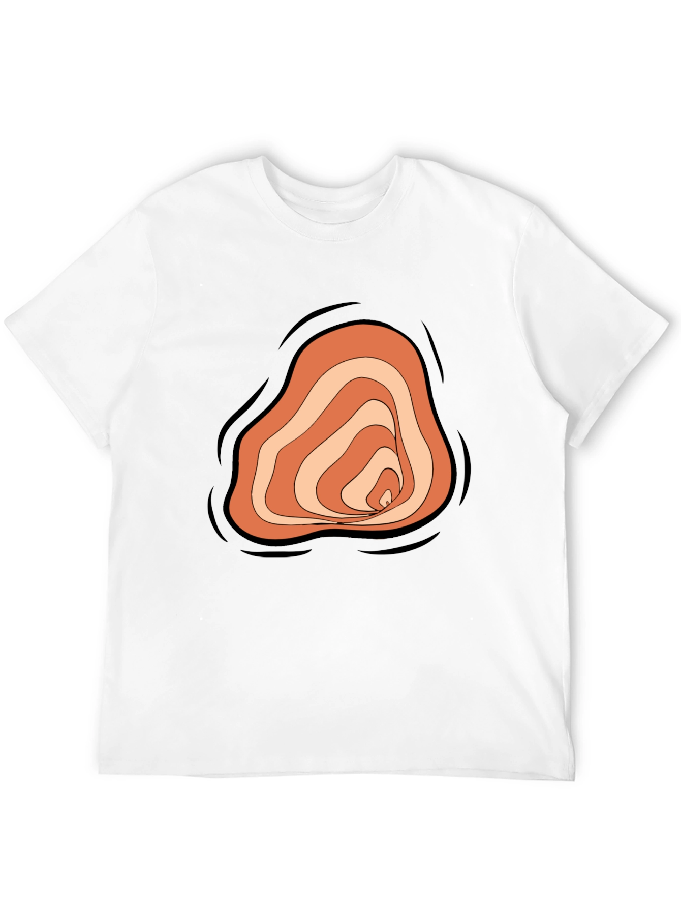 Abstract Swirl Graphic Tee - Mens Black Casual Shirt