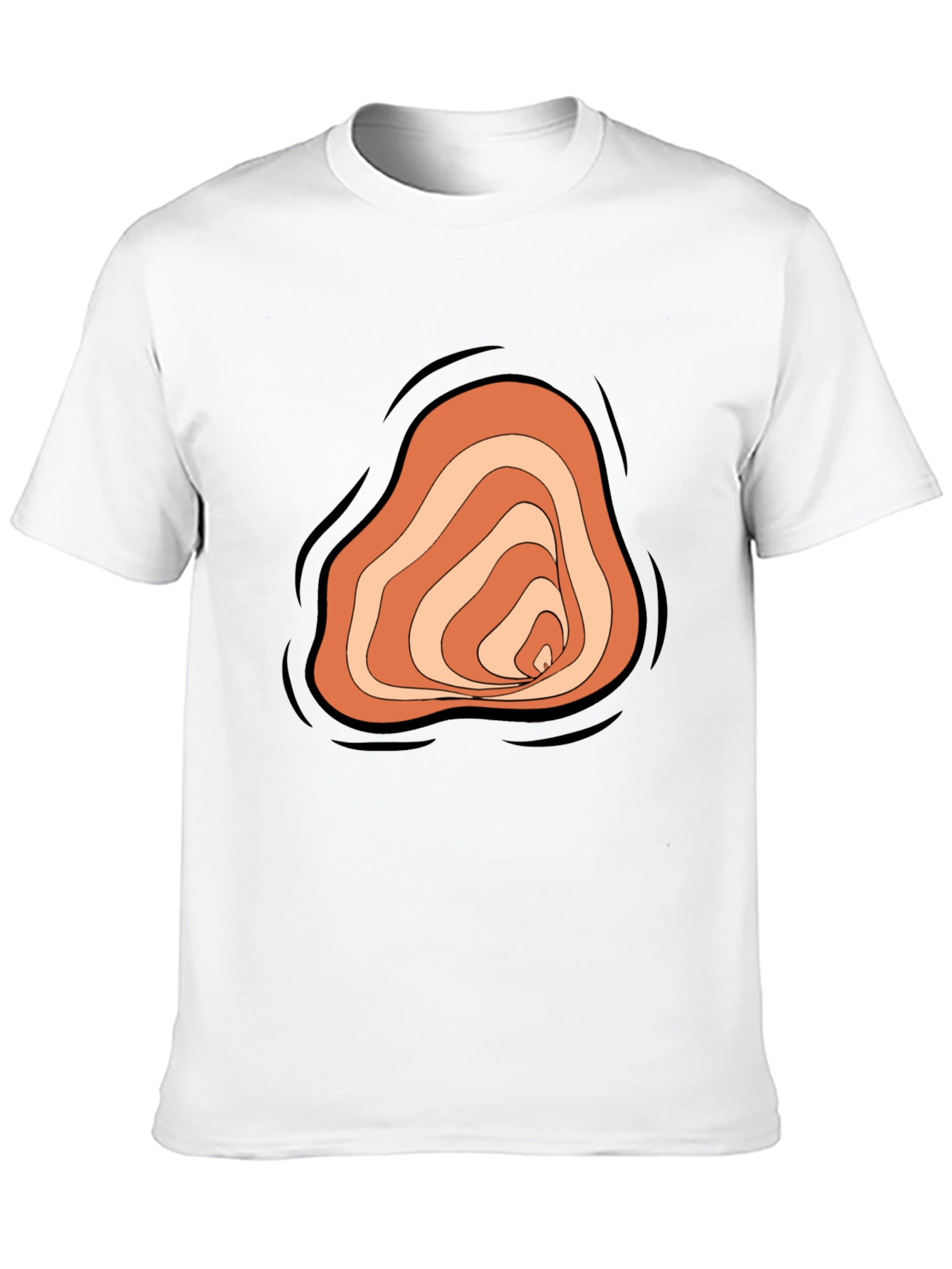 Abstract Swirl Graphic Tee - Mens Black Casual Shirt