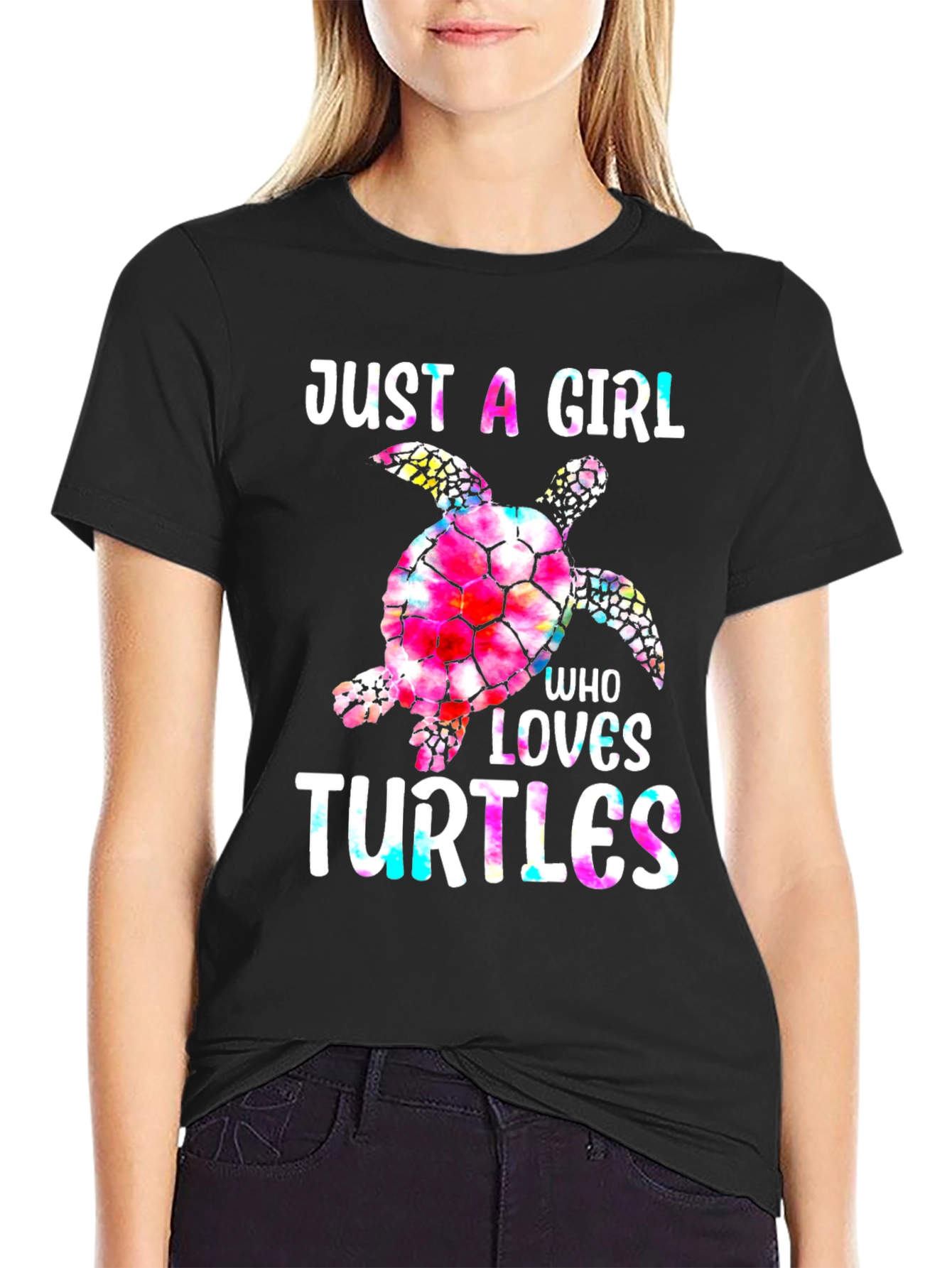 Just a Girl Who Loves Turtles Graphic T-Shirt