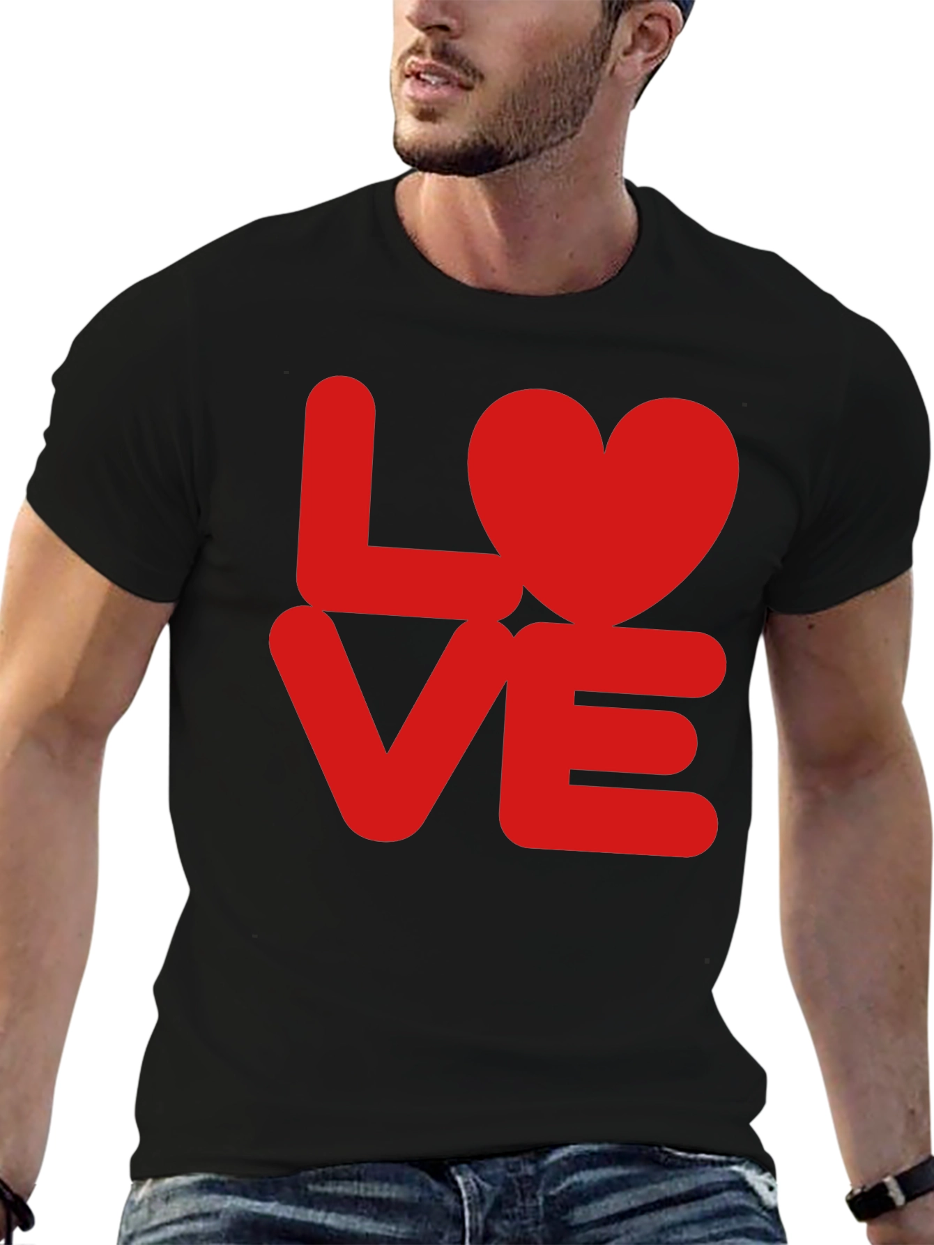 LOVE Heart T-Shirt - Red Graphic Tee