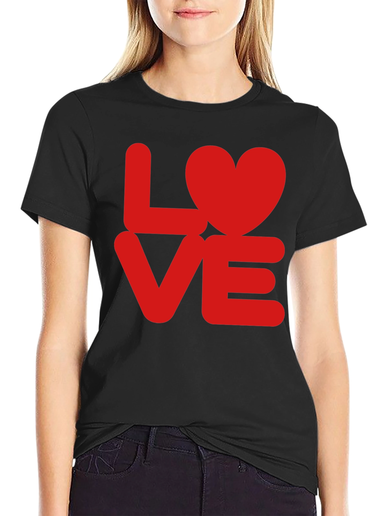 LOVE Heart T-Shirt - Red Graphic Tee