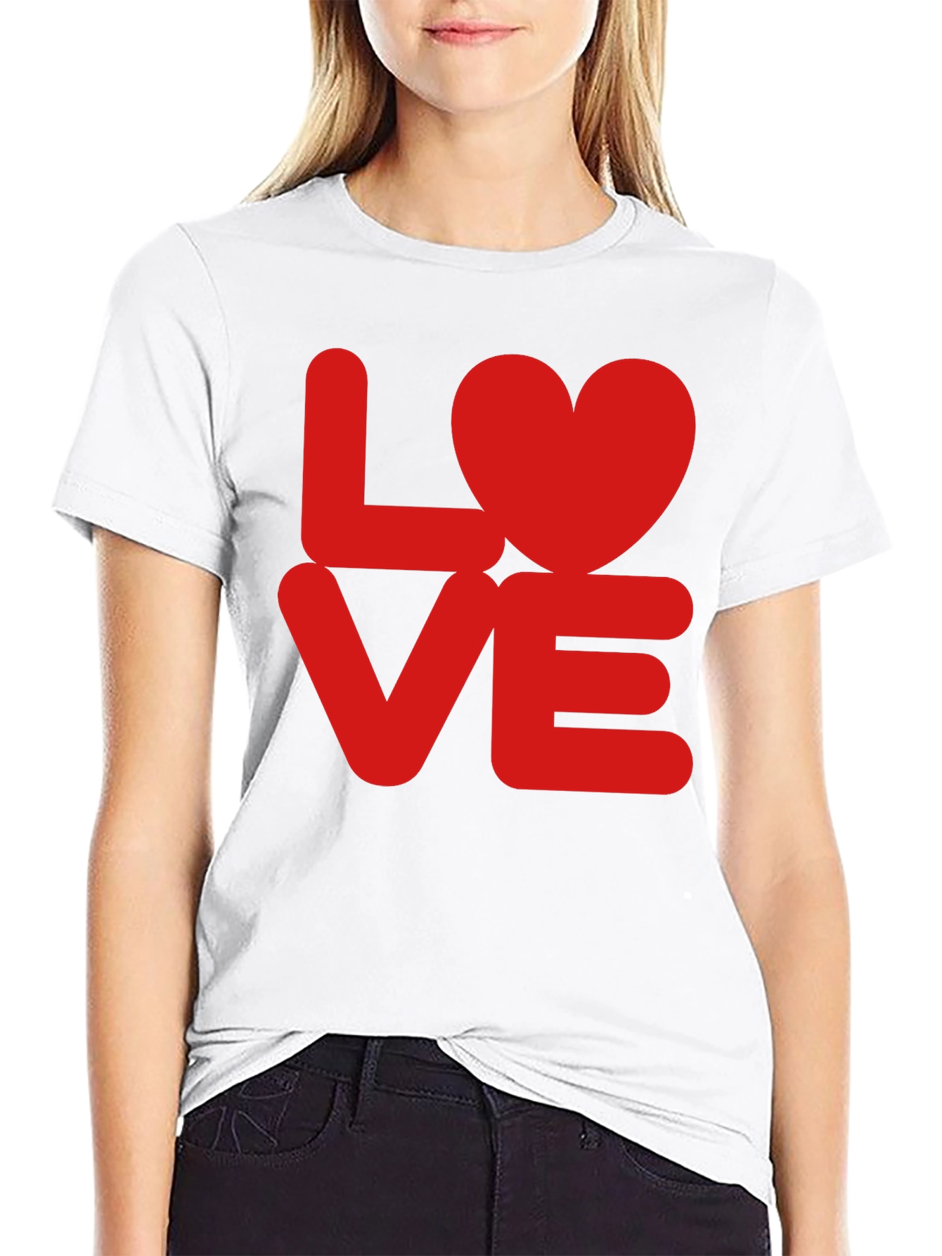 LOVE Heart T-Shirt - Red Graphic Tee