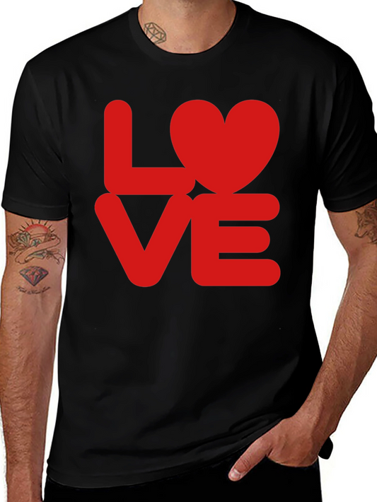 LOVE Heart T-Shirt - Red Graphic Tee