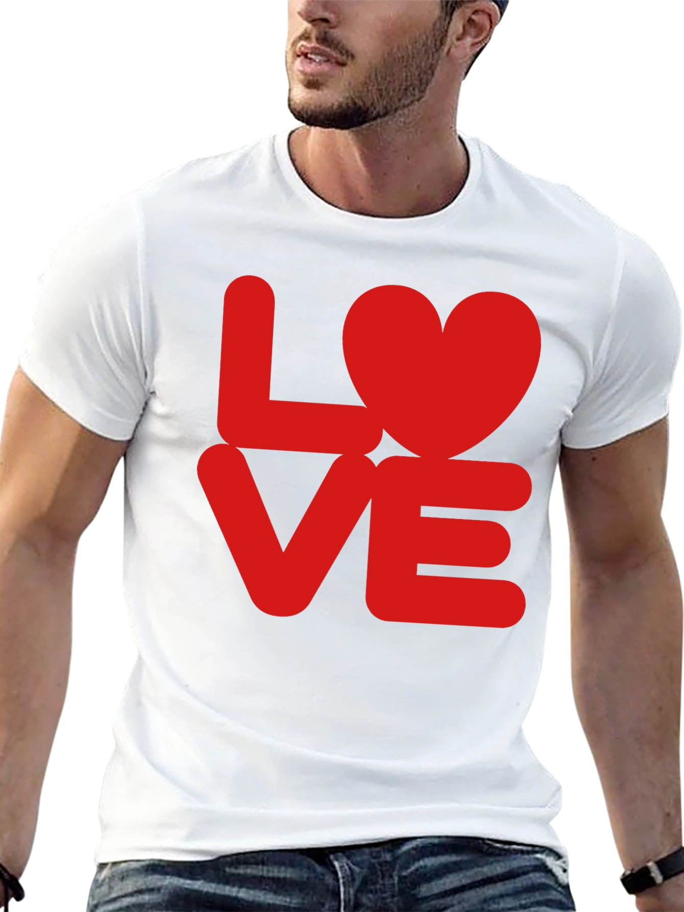 LOVE Heart T-Shirt - Red Graphic Tee