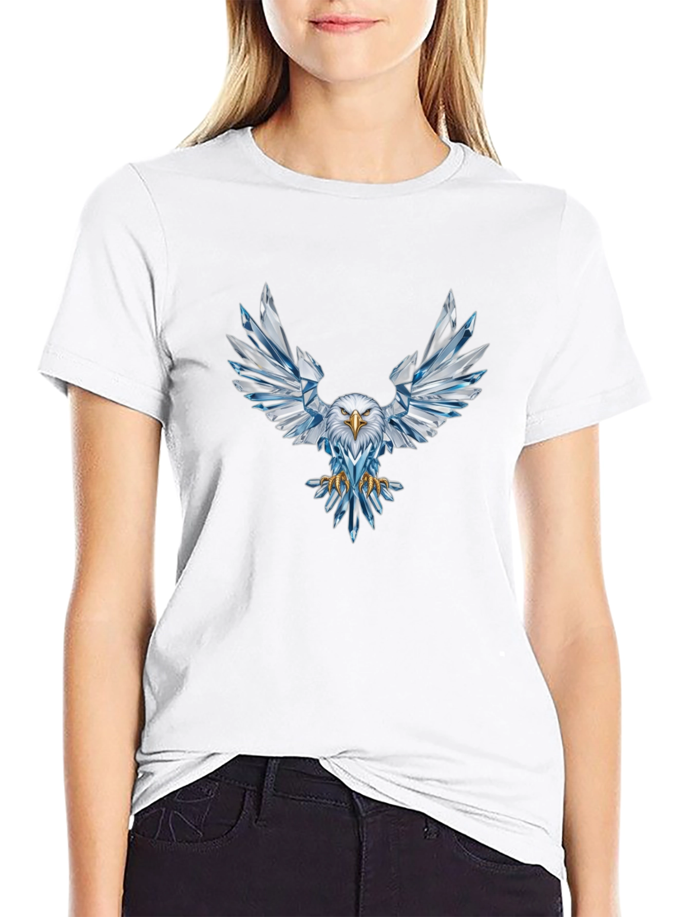 Crystal Eagle Graphic Tee - Mens Black T-Shirt