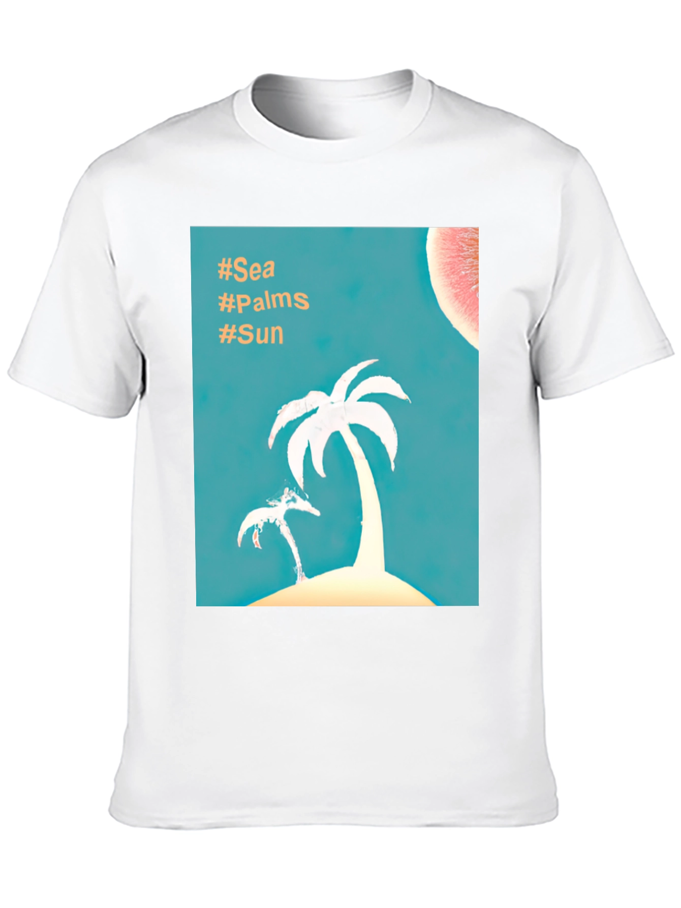 Tropical Palm Tree T-Shirt - Sea Palms Sun Design