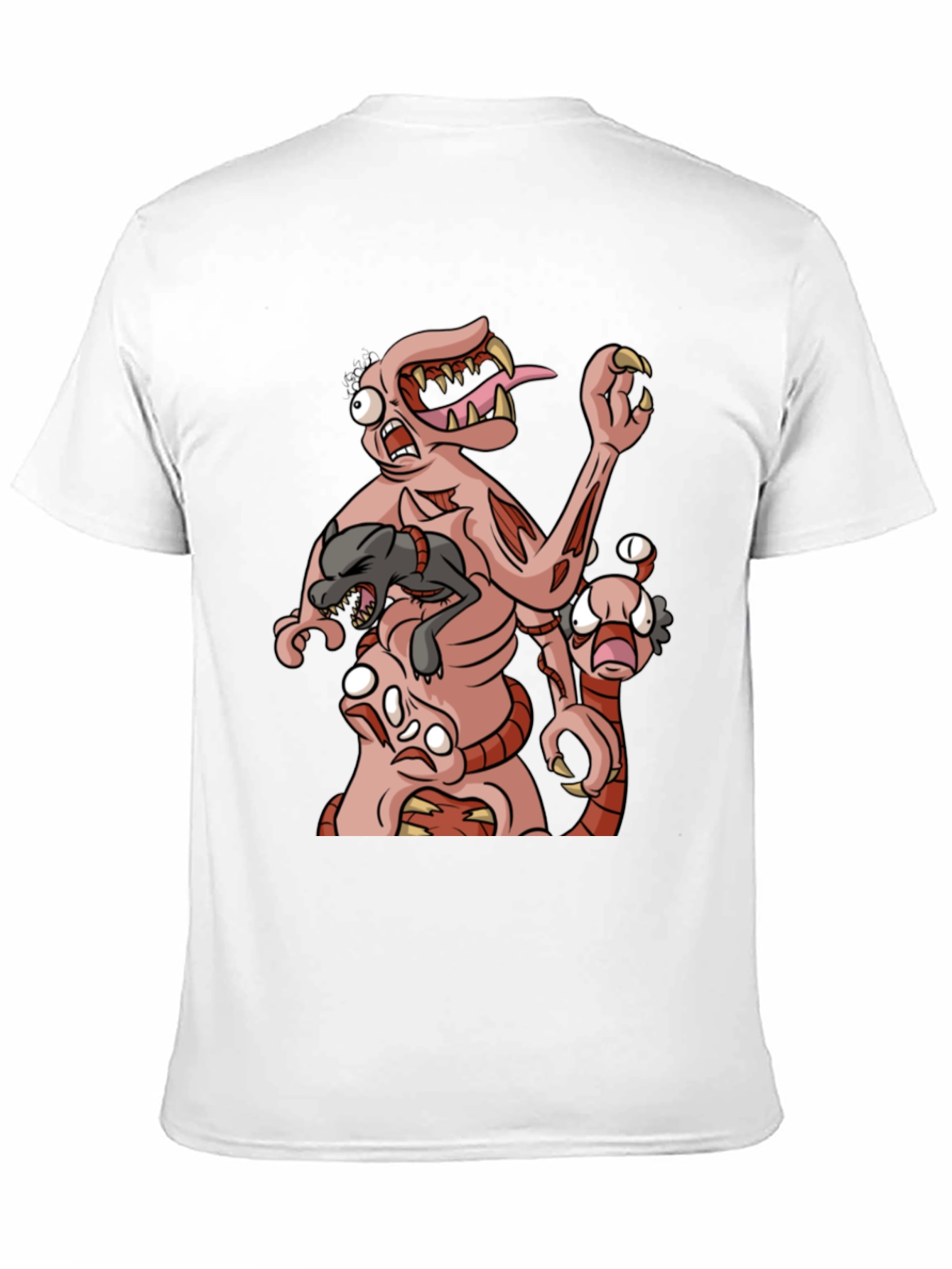 Monster Graphic Print Black T-Shirt