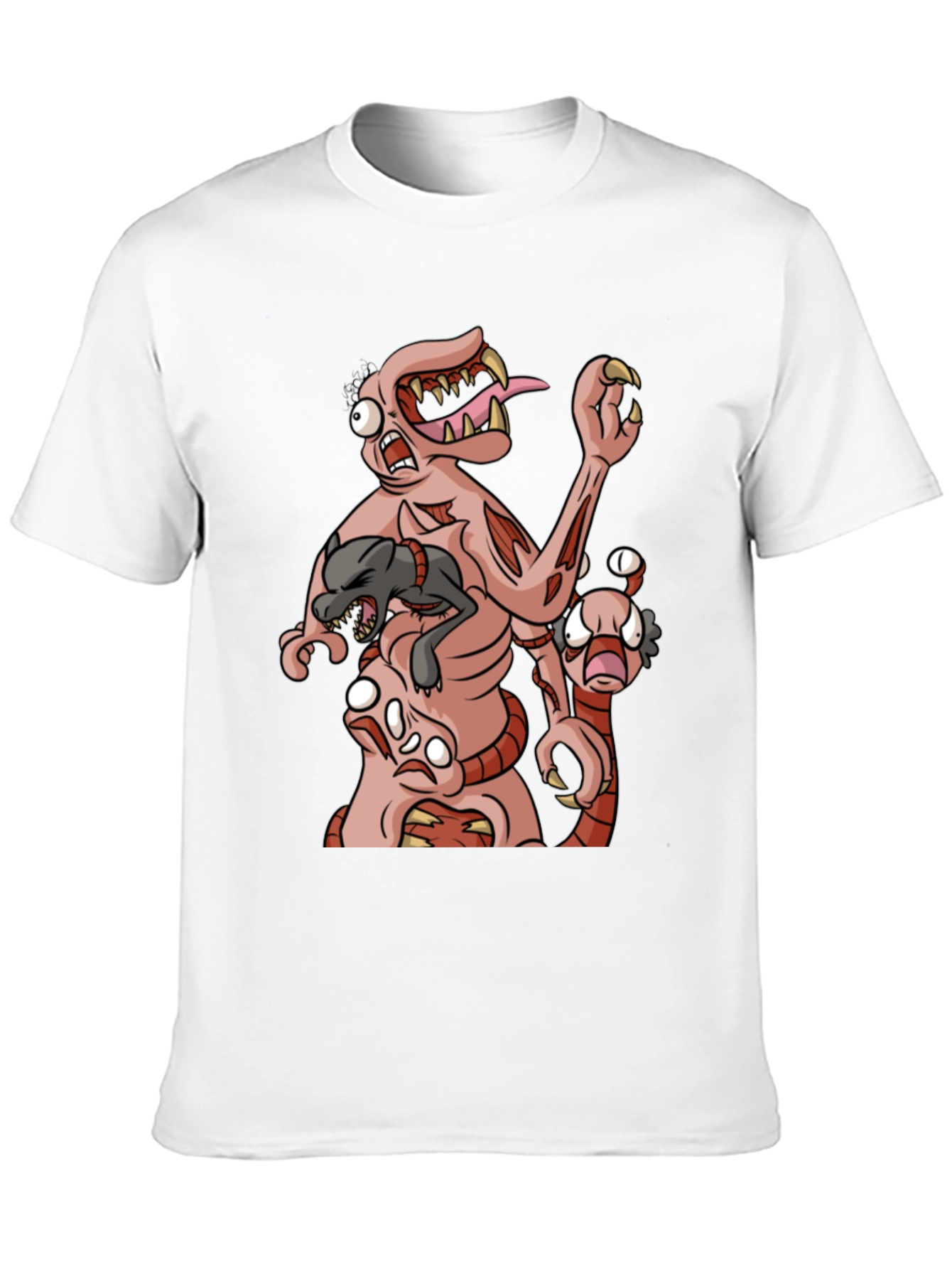 Monster Graphic Print Black T-Shirt