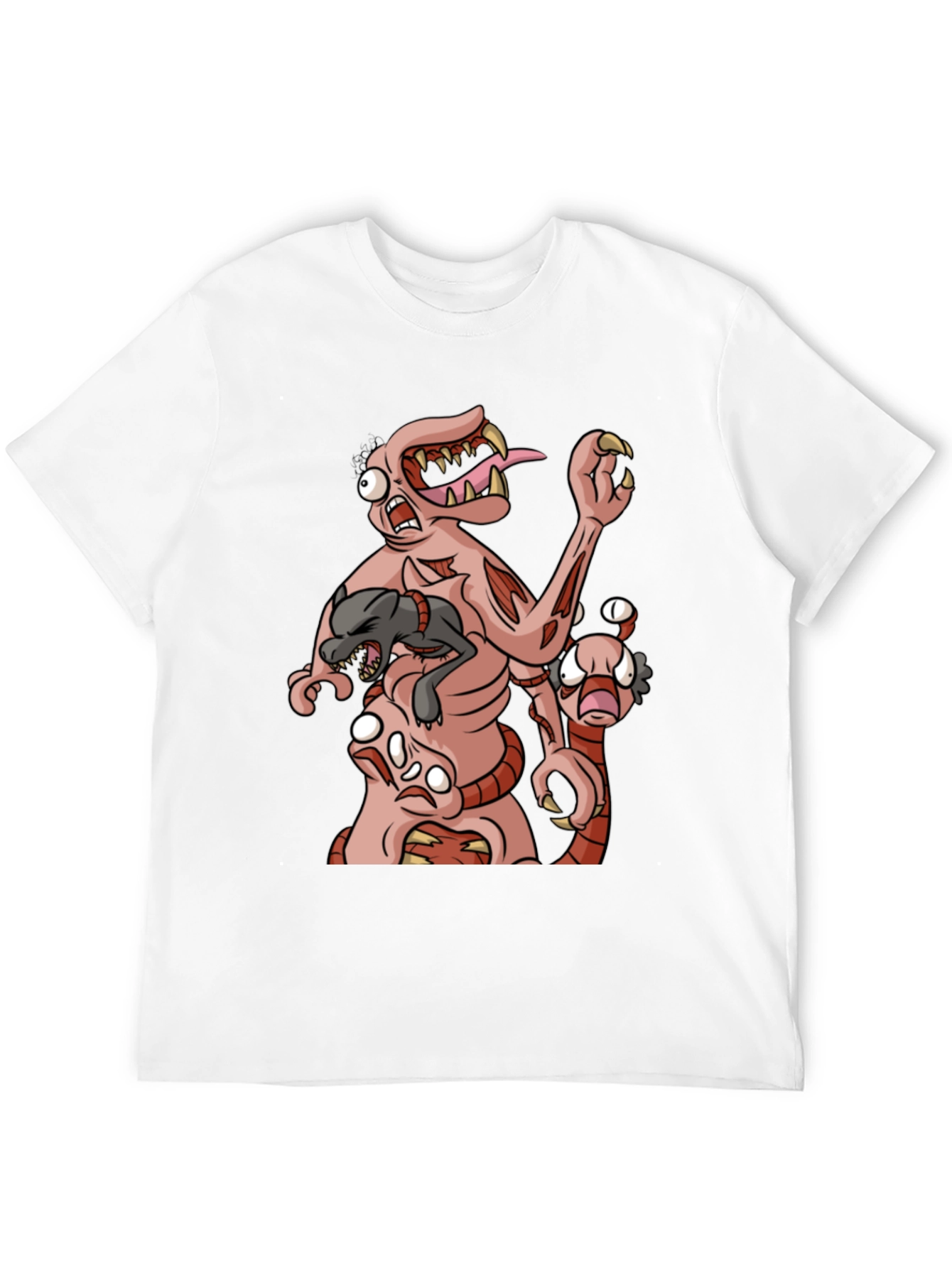 Monster Graphic Print Black T-Shirt