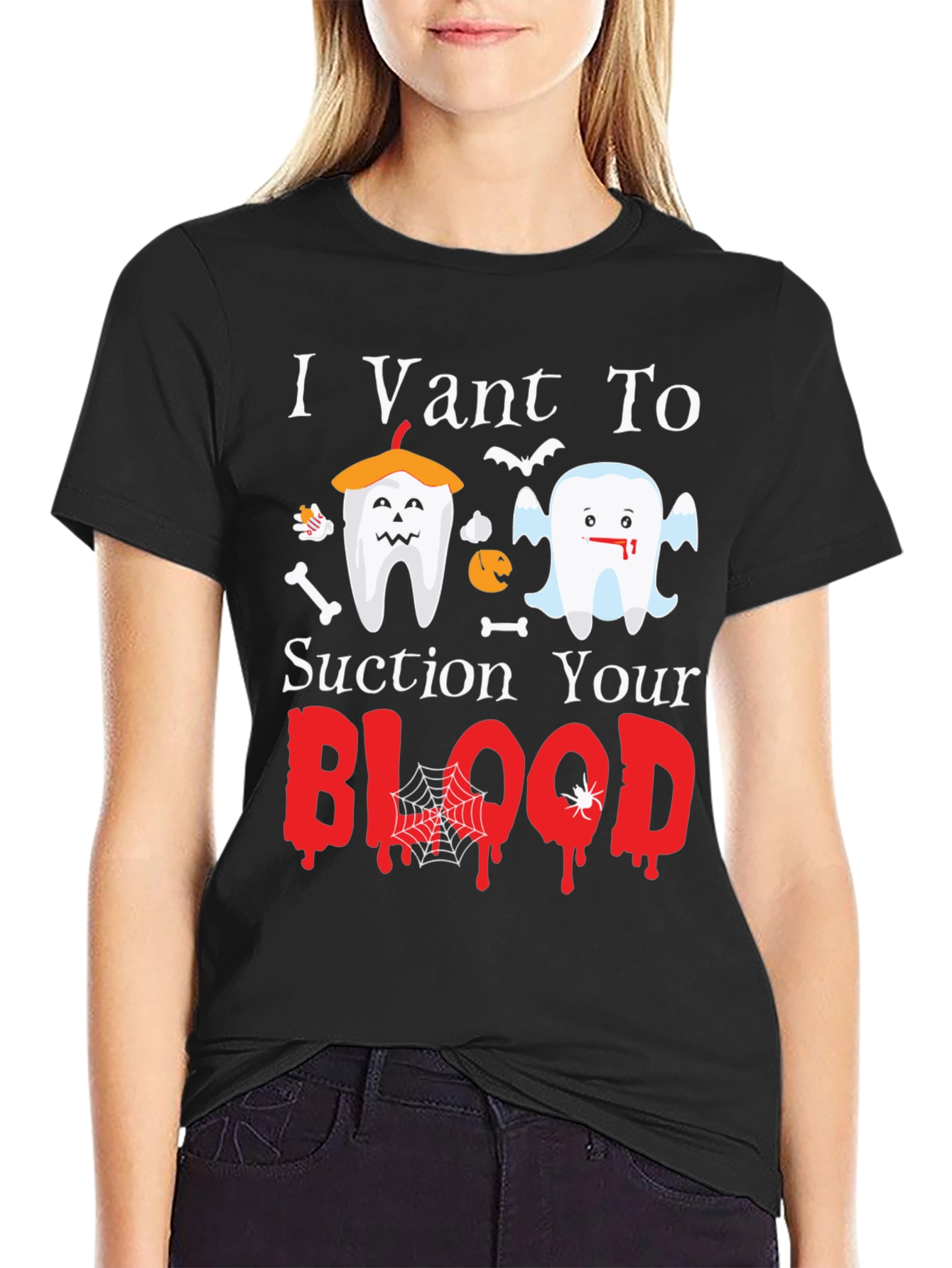 I Vant To Suction Your Blood Halloween T-Shirt