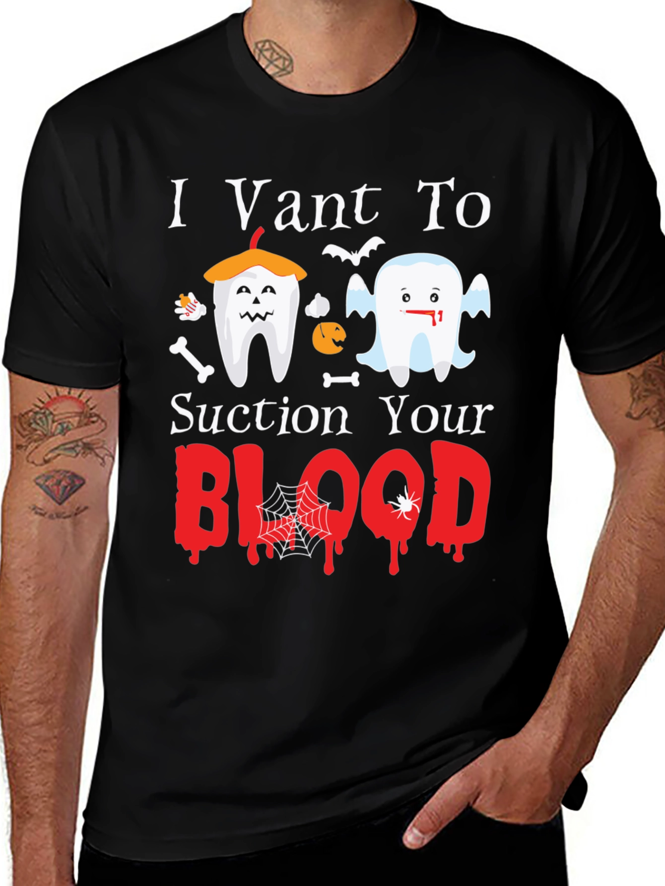 I Vant To Suction Your Blood Halloween T-Shirt