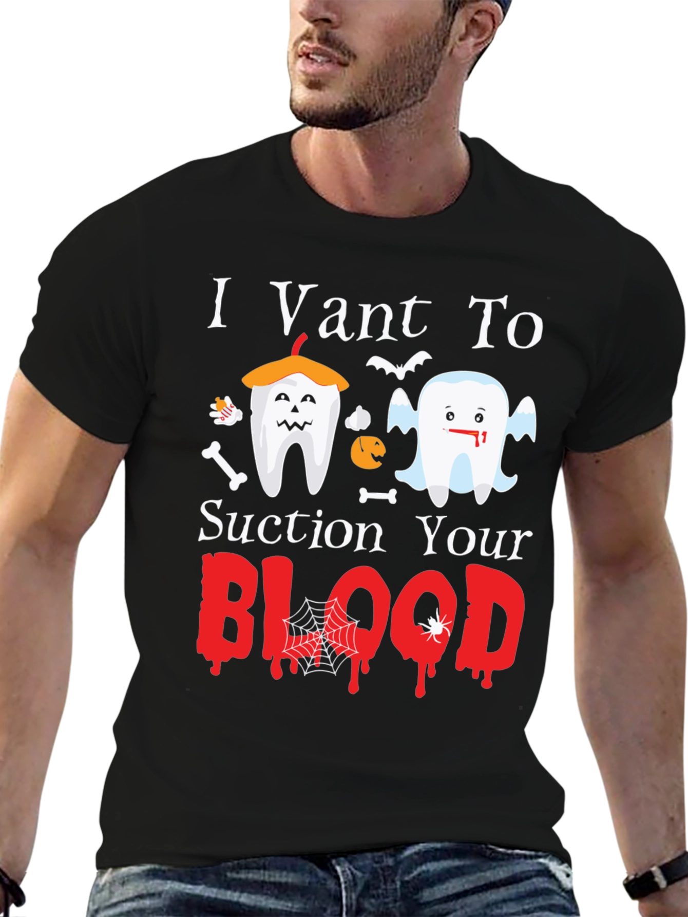I Vant To Suction Your Blood Halloween T-Shirt