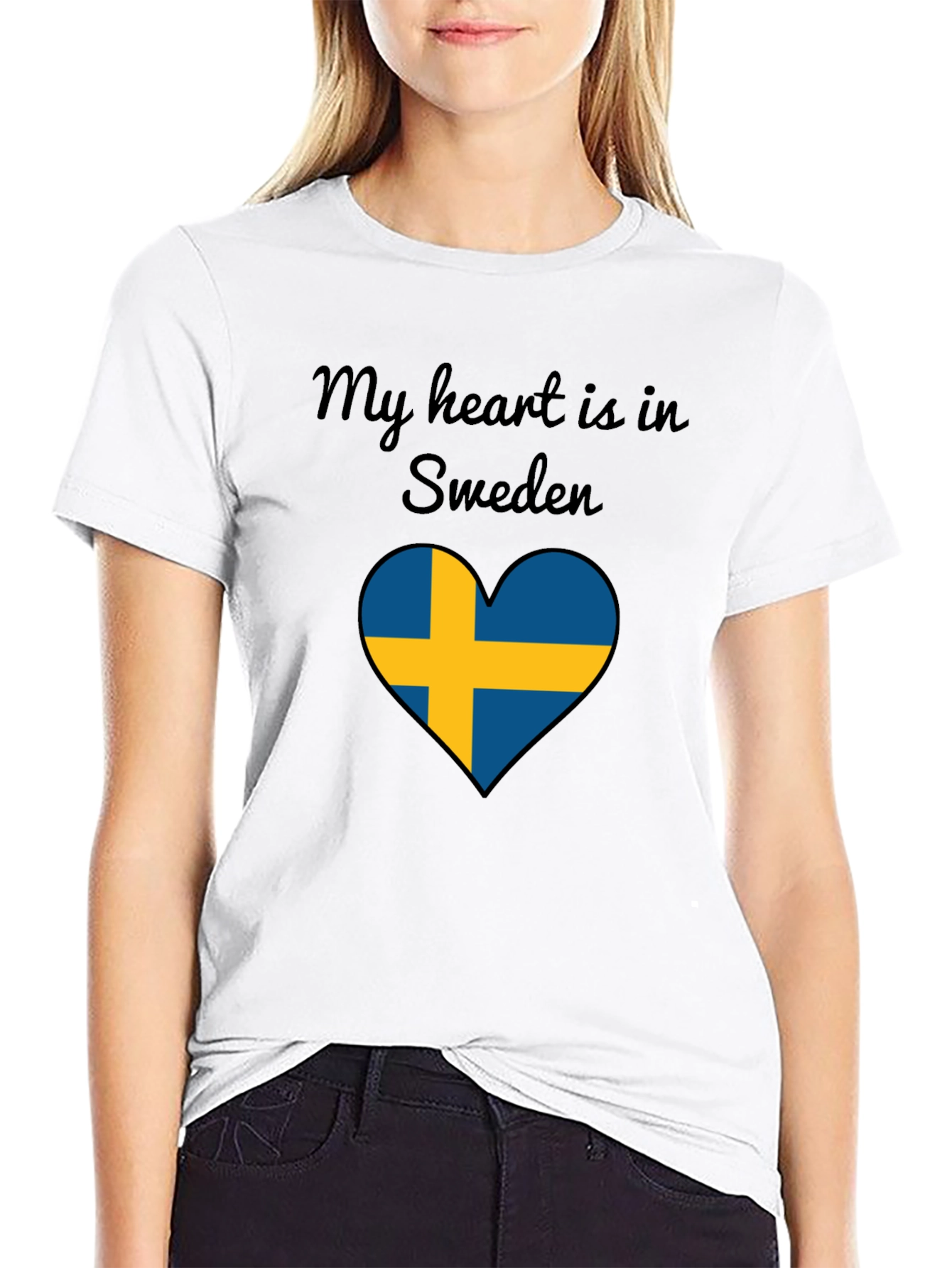 Sweden Heart Flag T-Shirt
