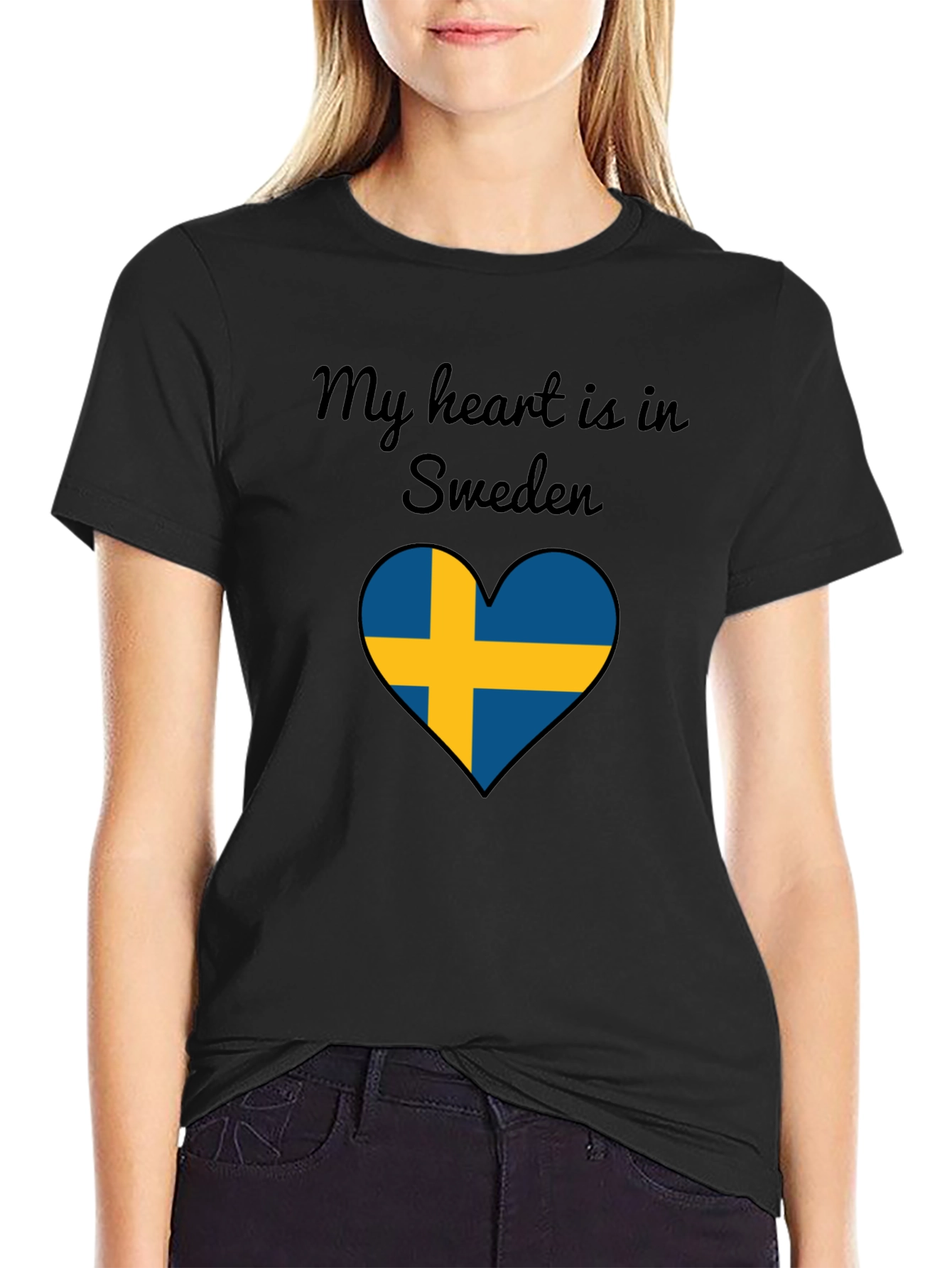 Sweden Heart Flag T-Shirt