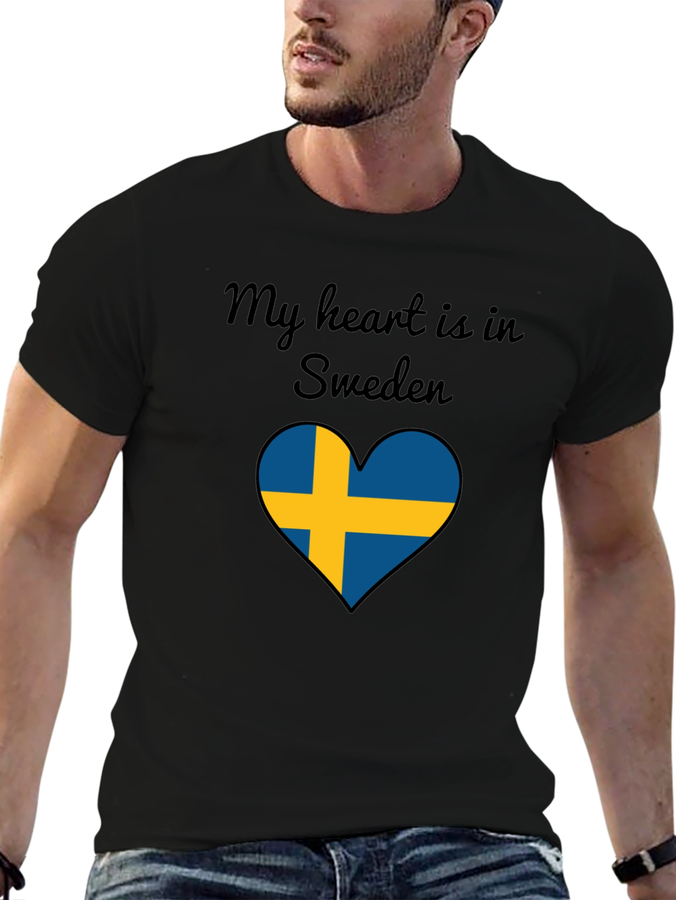 Sweden Heart Flag T-Shirt