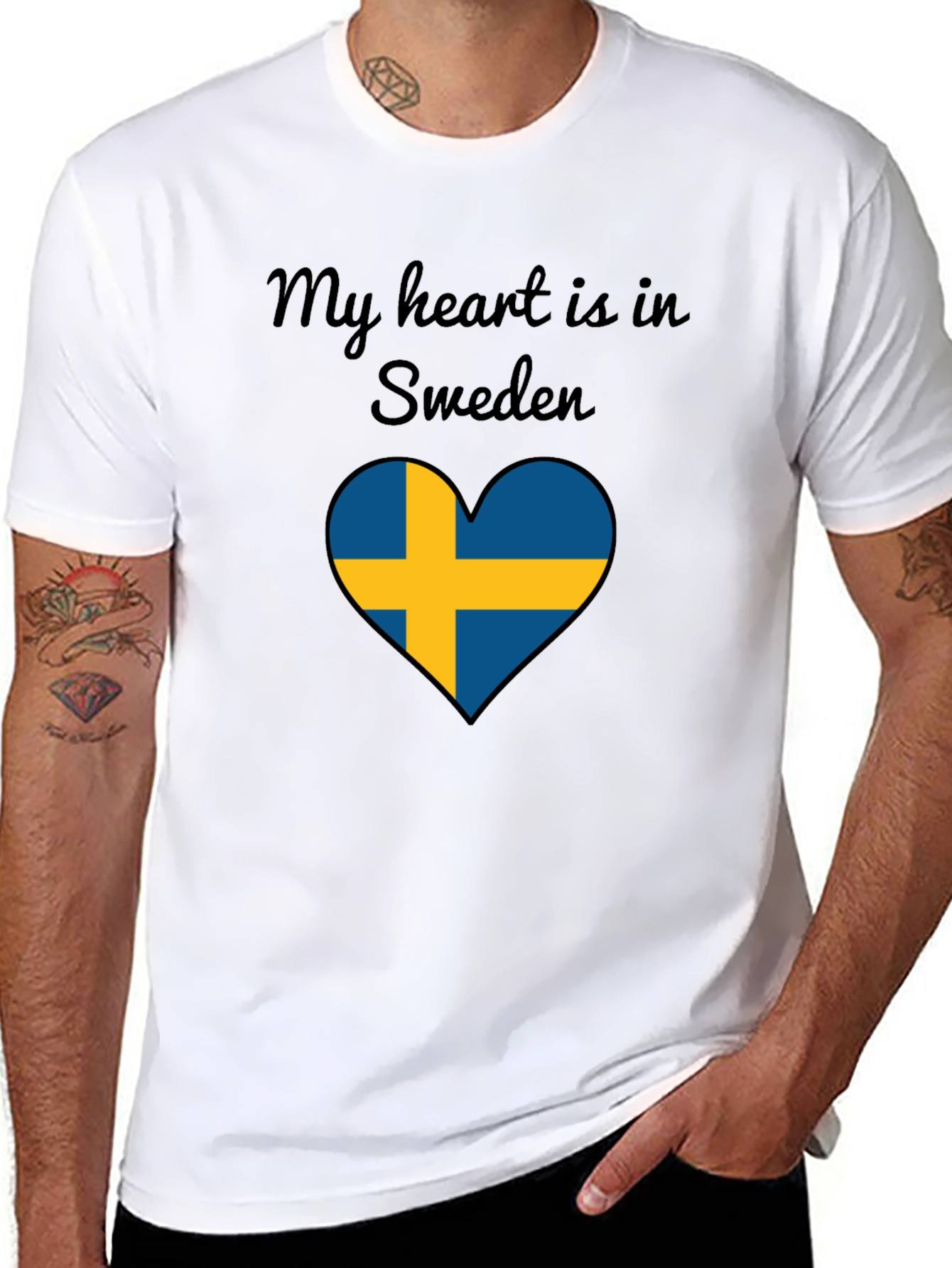 Sweden Heart Flag T-Shirt
