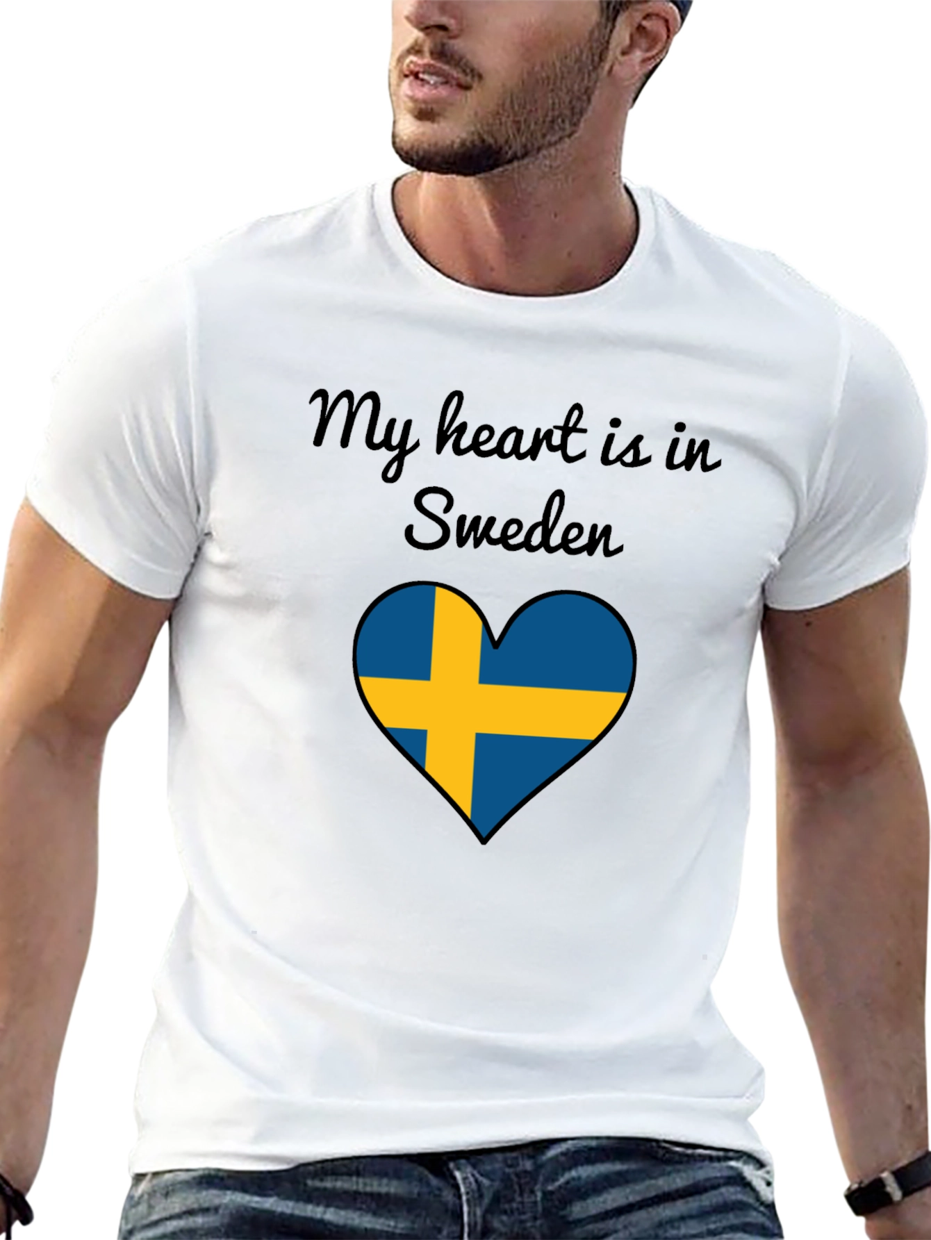 Sweden Heart Flag T-Shirt