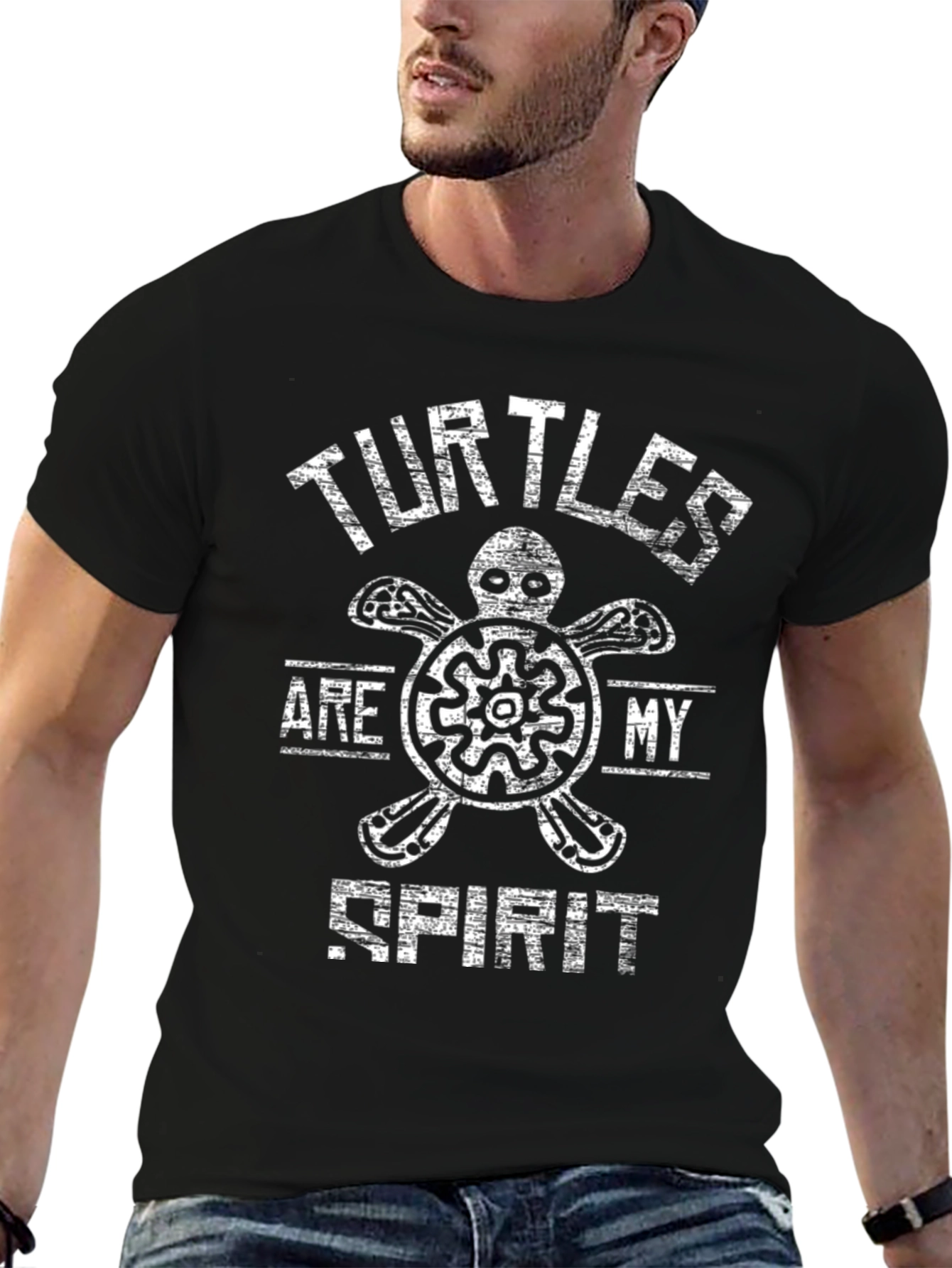 Turtles Are My Spirit Black Graphic Tee