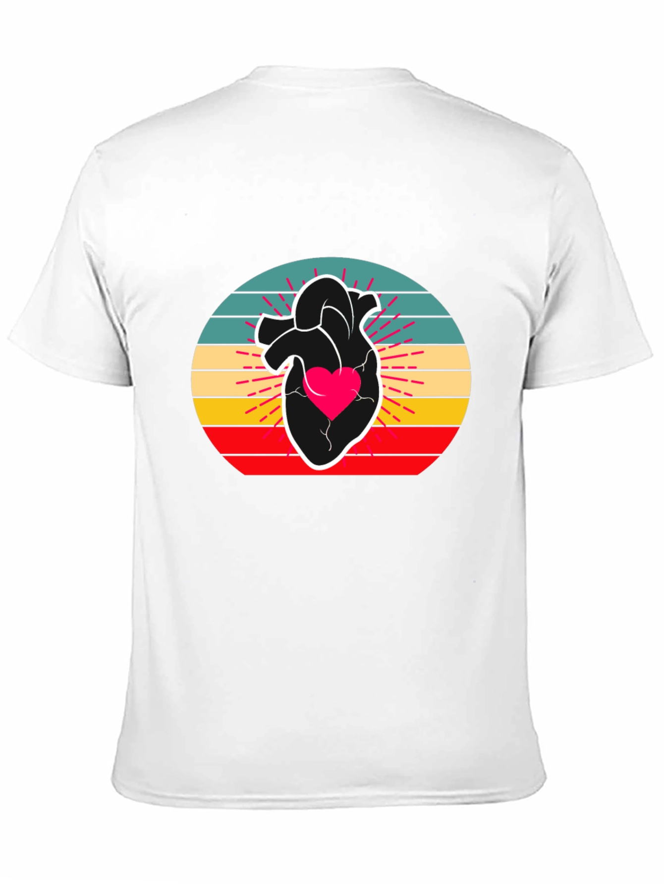 Retro Heart Graphic Tee - Stylish Comfort