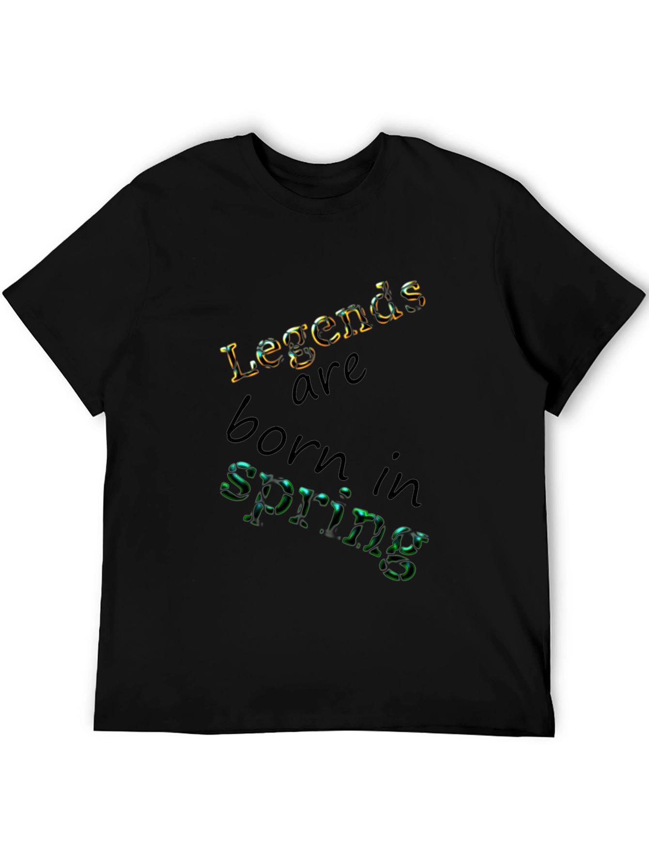 Legends Are Born in Spring Black T-Shirt