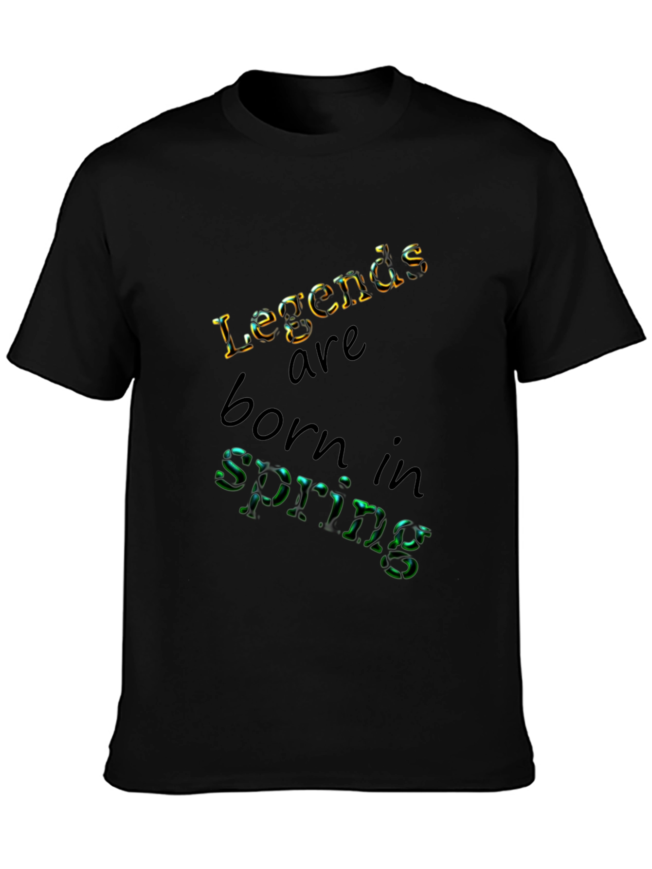Legends Are Born in Spring Black T-Shirt