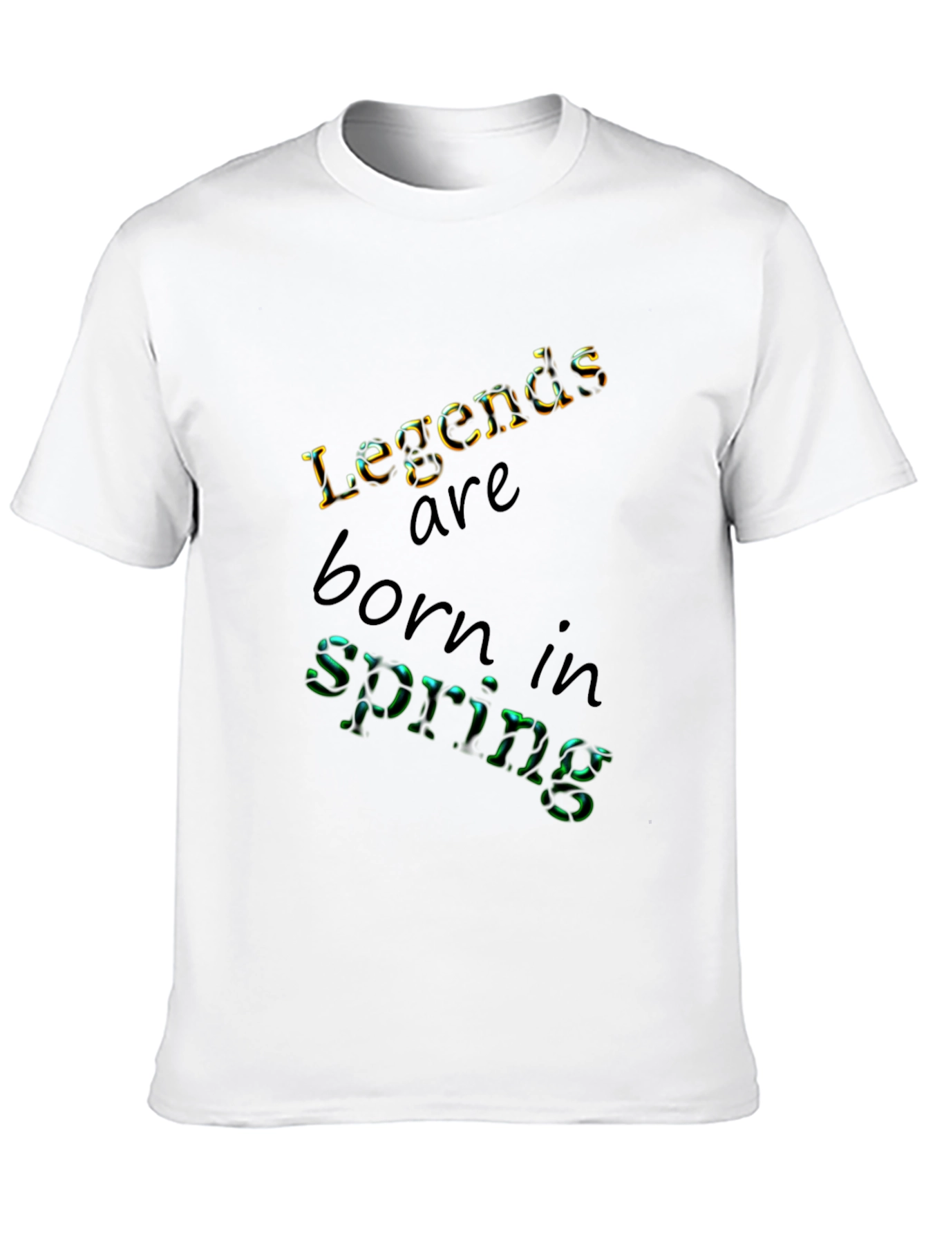 Legends Are Born in Spring Black T-Shirt
