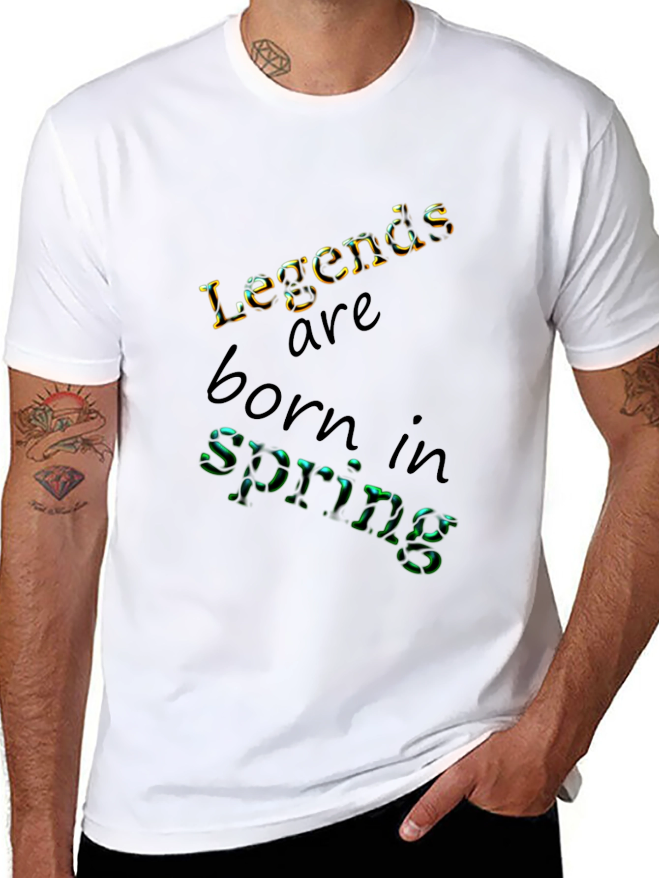 Legends Are Born in Spring Black T-Shirt