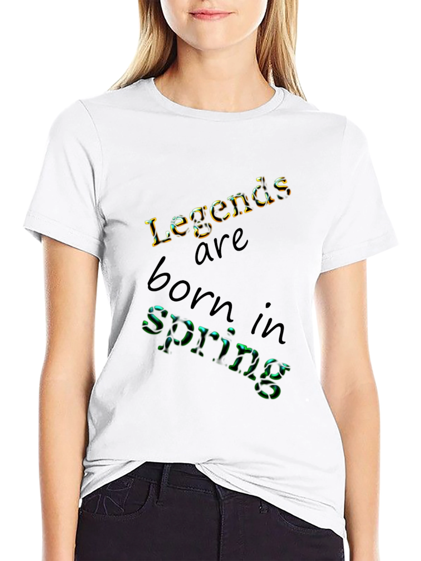 Legends Are Born in Spring Black T-Shirt