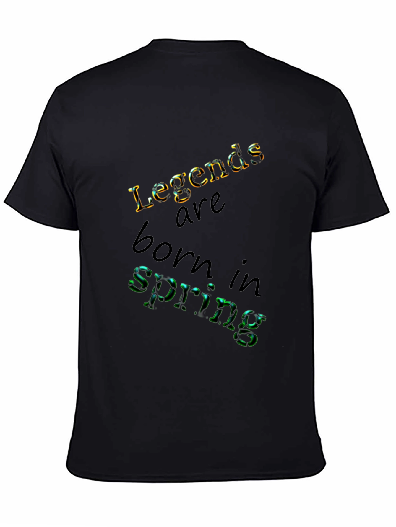 Legends Are Born in Spring Black T-Shirt