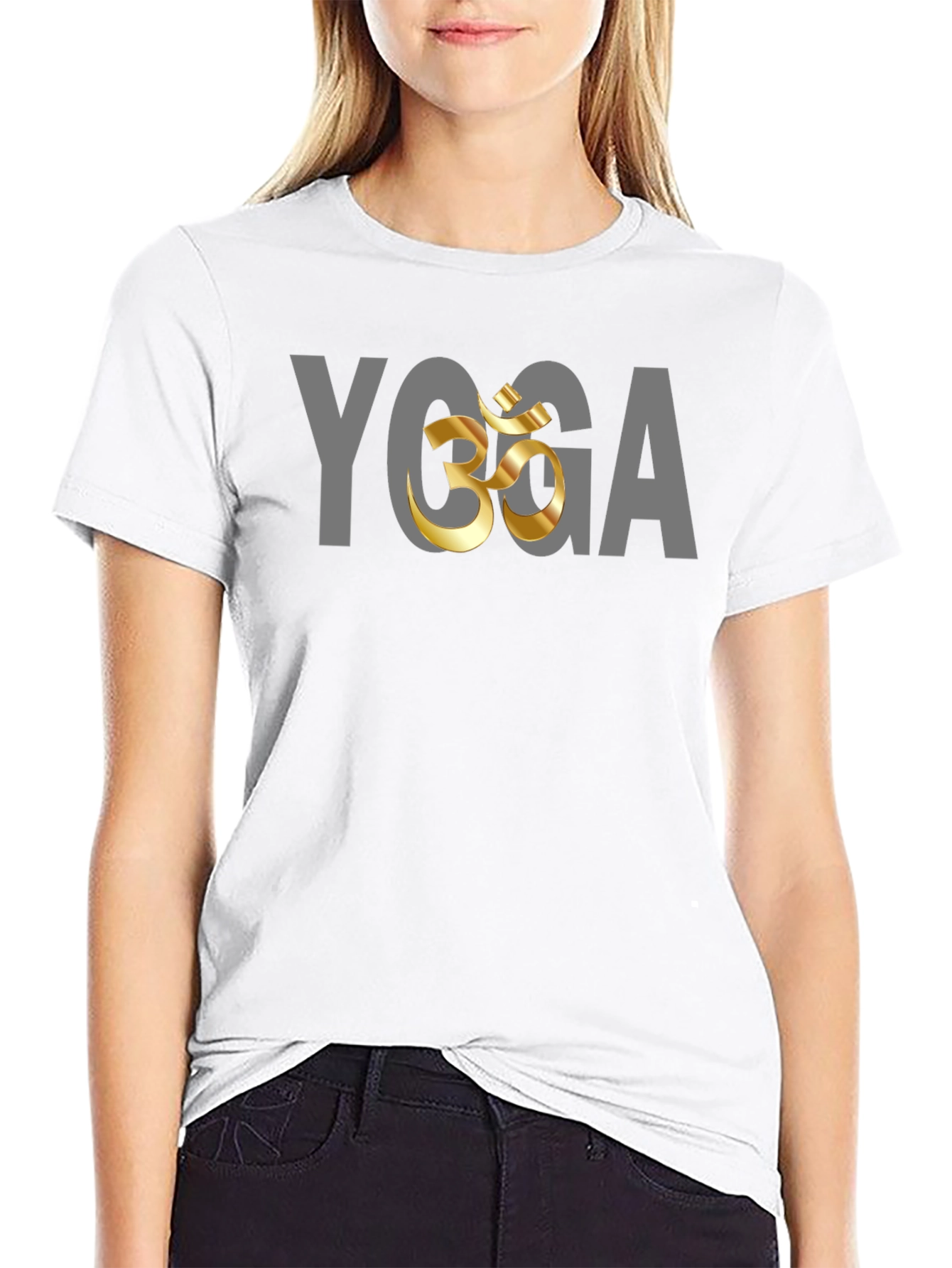 Yoga Om Graphic Black T-Shirt