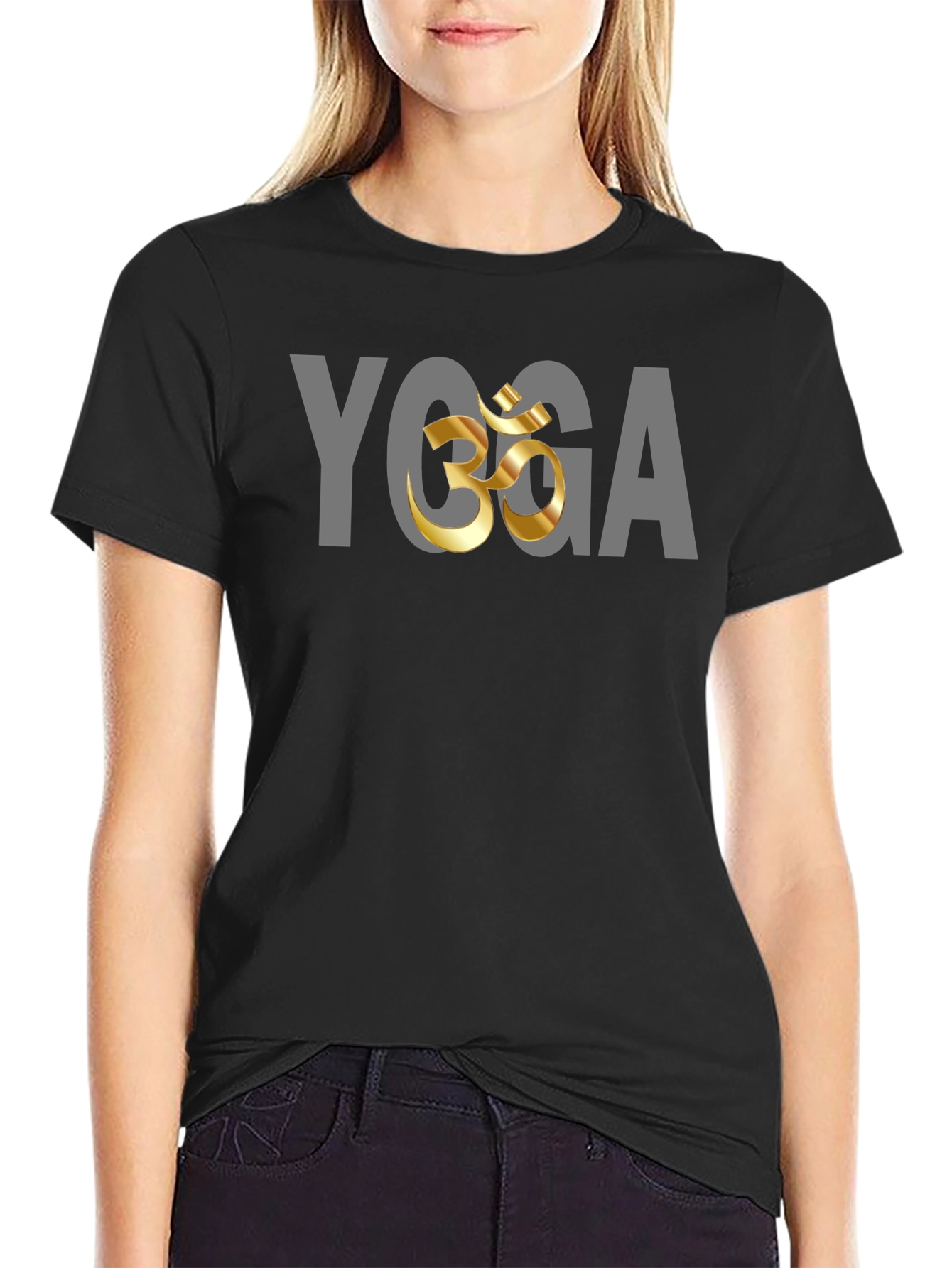 Yoga Om Graphic Black T-Shirt