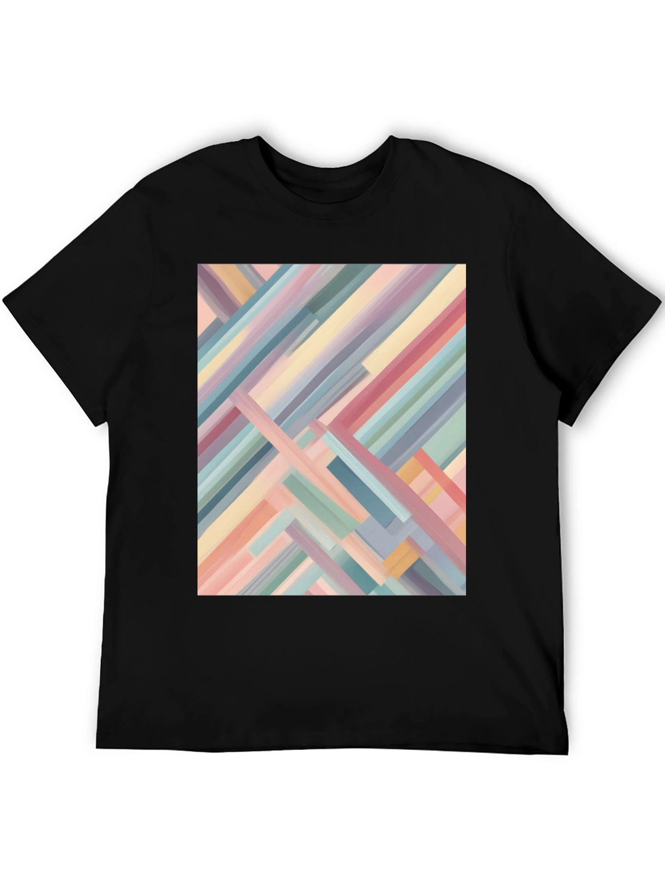 Abstract Geometric Stripes Tee