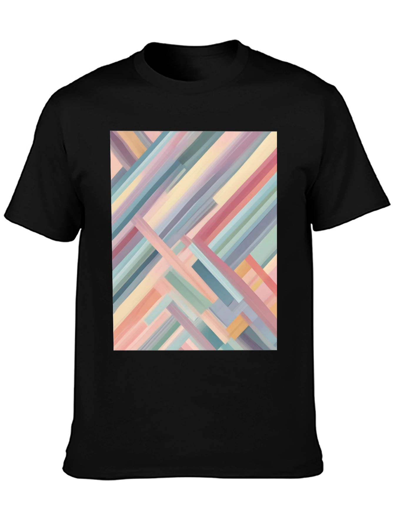 Abstract Geometric Stripes Tee
