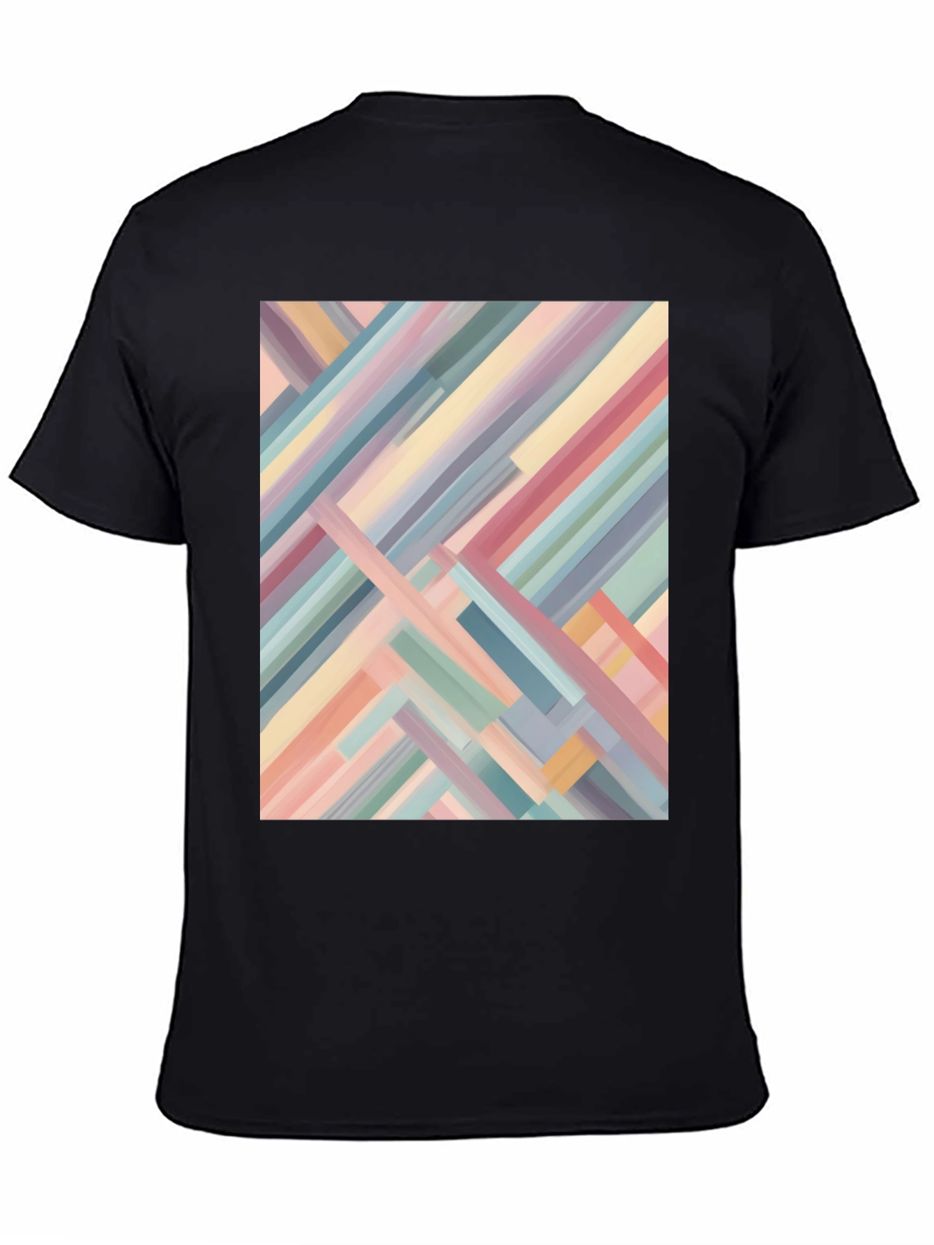 Abstract Geometric Stripes Tee
