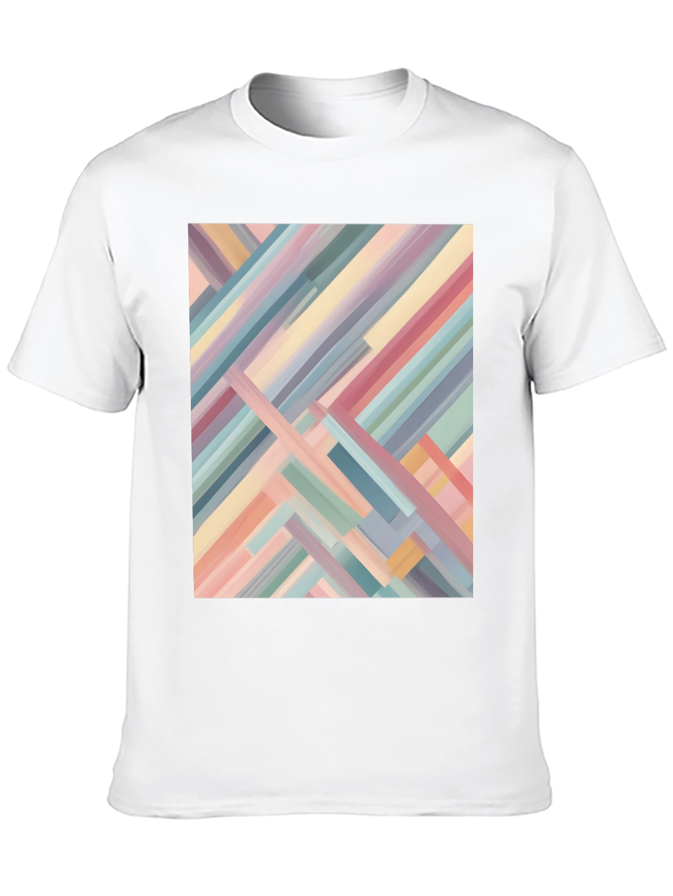 Abstract Geometric Stripes Tee