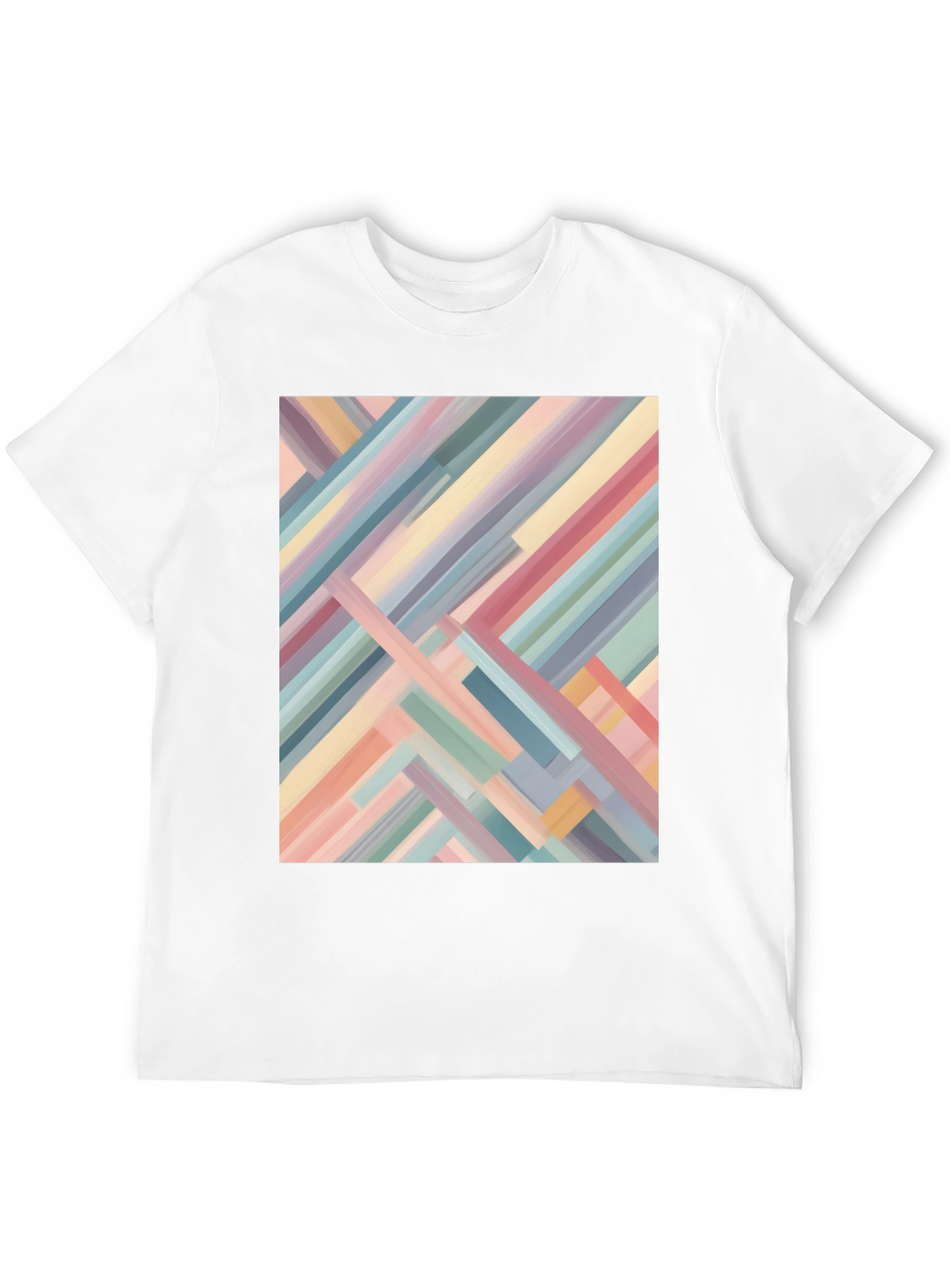 Abstract Geometric Stripes Tee