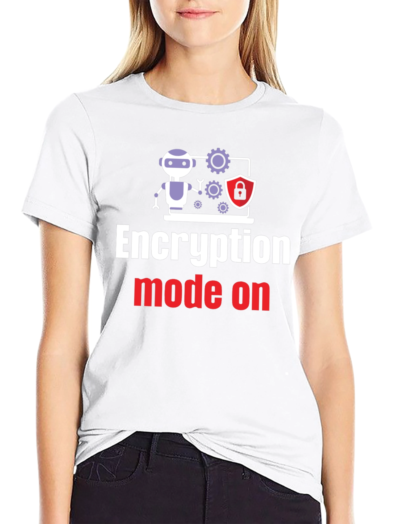Encryption Mode On T-Shirt - Tech Humor Tee