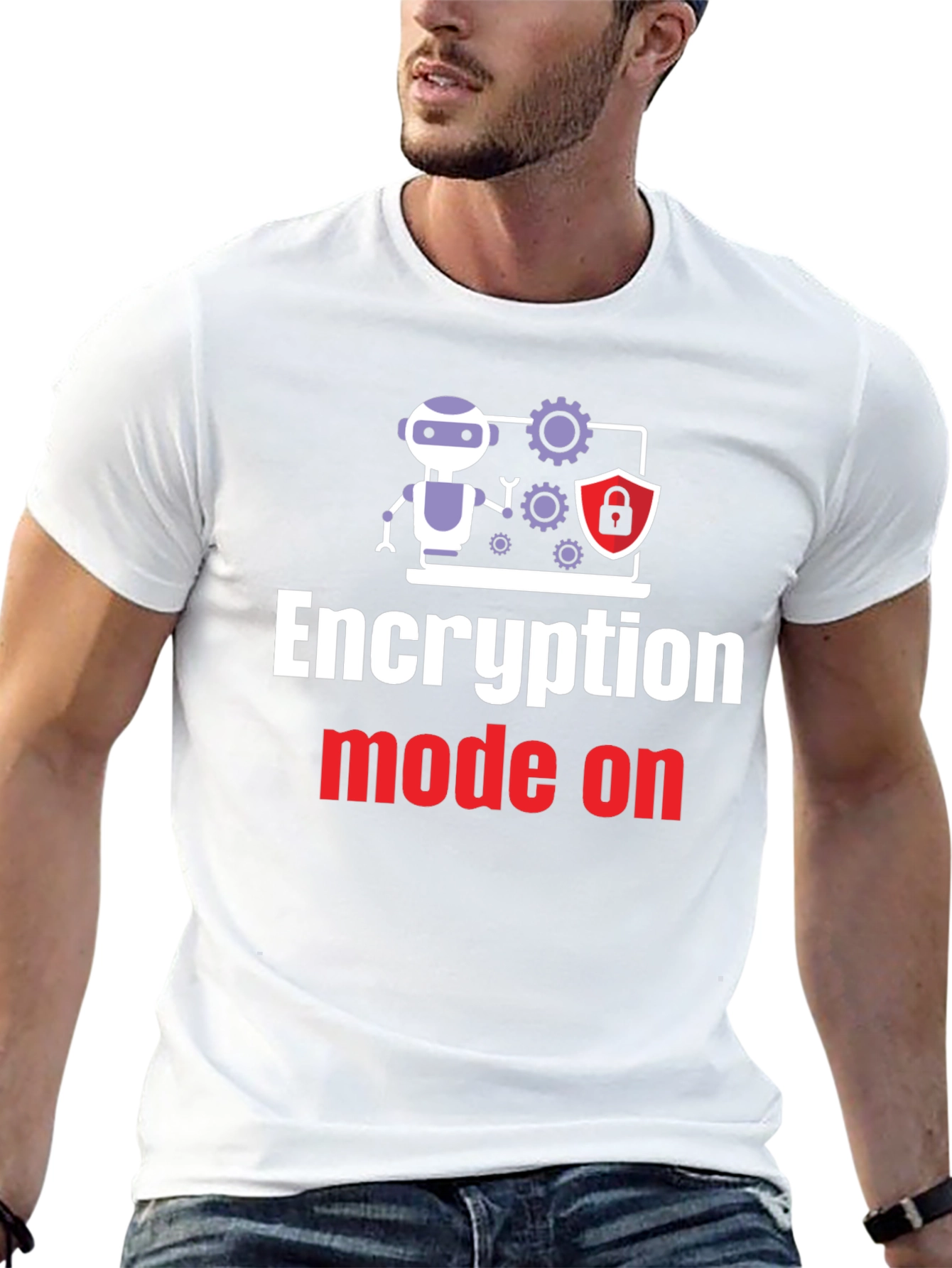 Encryption Mode On T-Shirt - Tech Humor Tee