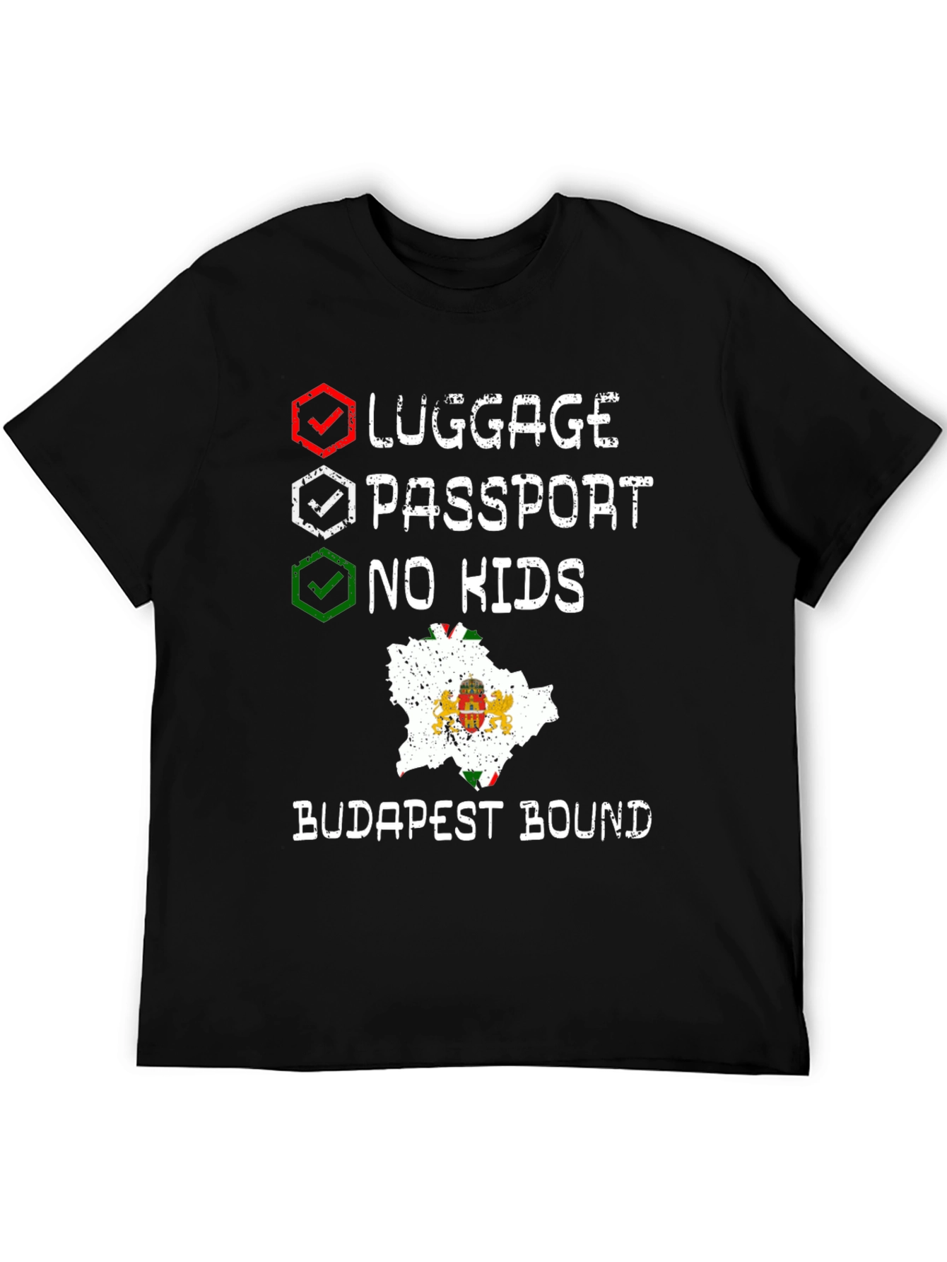 Budapest Bound Traveler Checklist T-Shirt