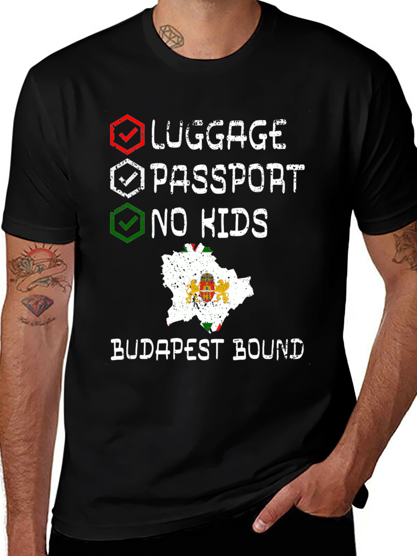 Budapest Bound Traveler Checklist T-Shirt