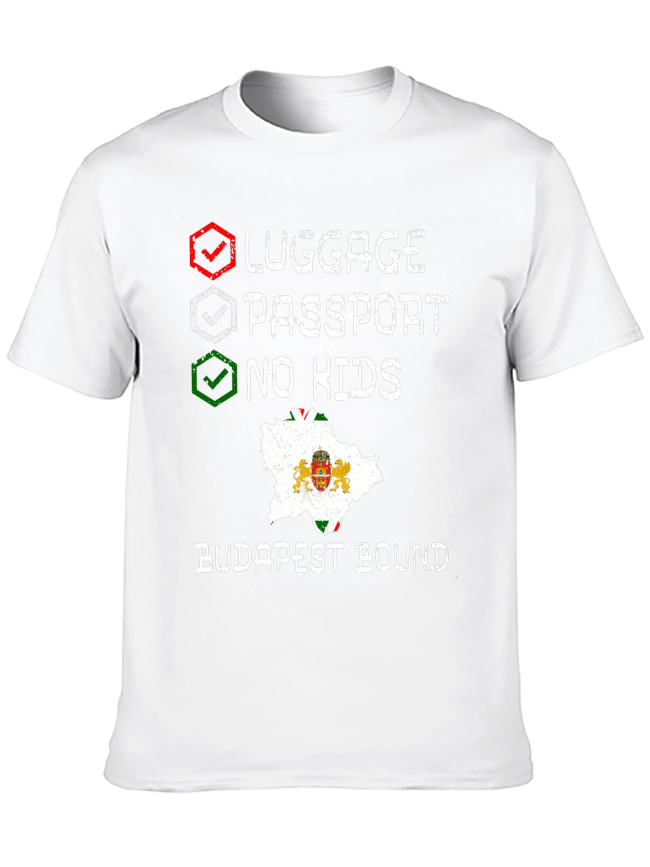 Budapest Bound Traveler Checklist T-Shirt
