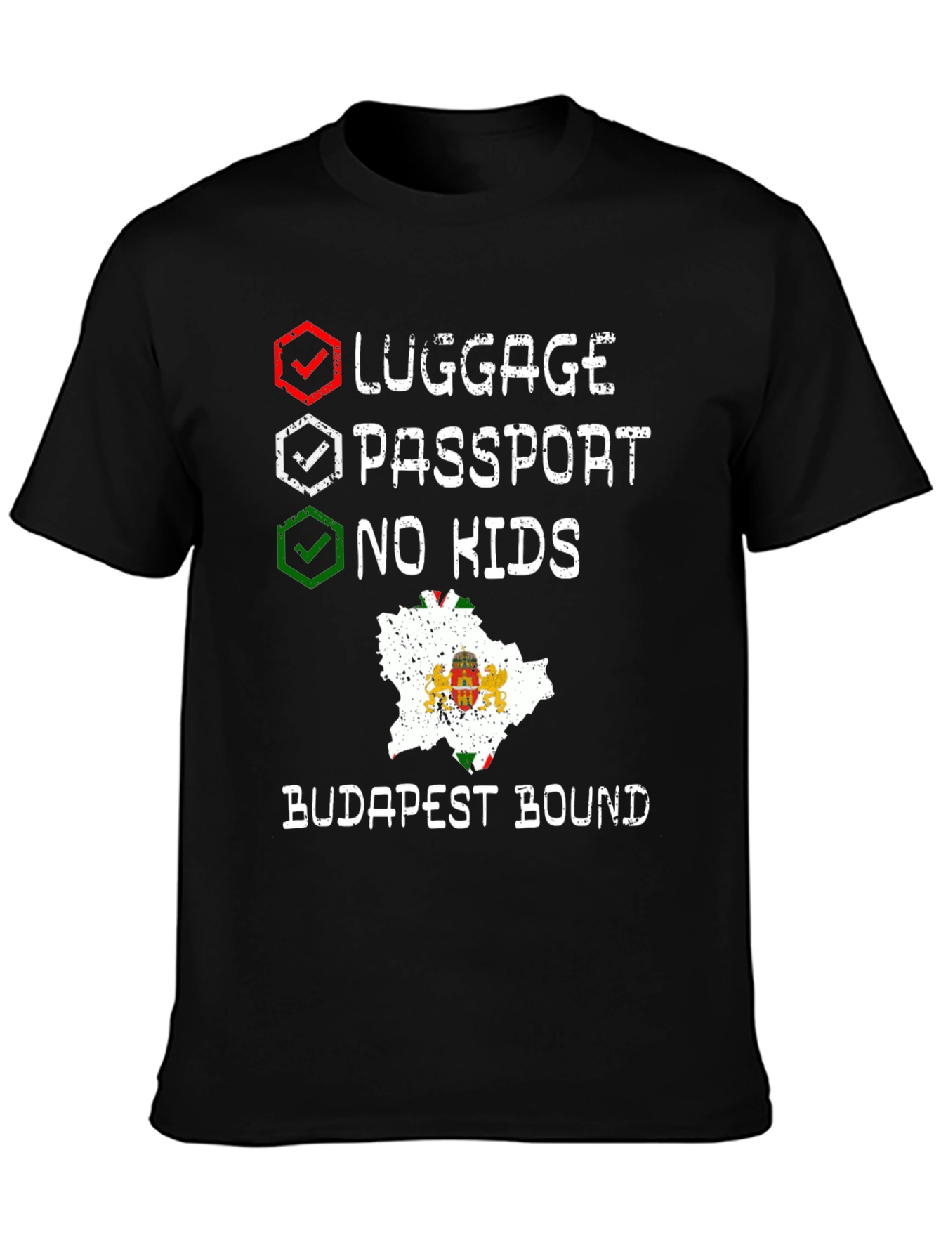 Budapest Bound Traveler Checklist T-Shirt