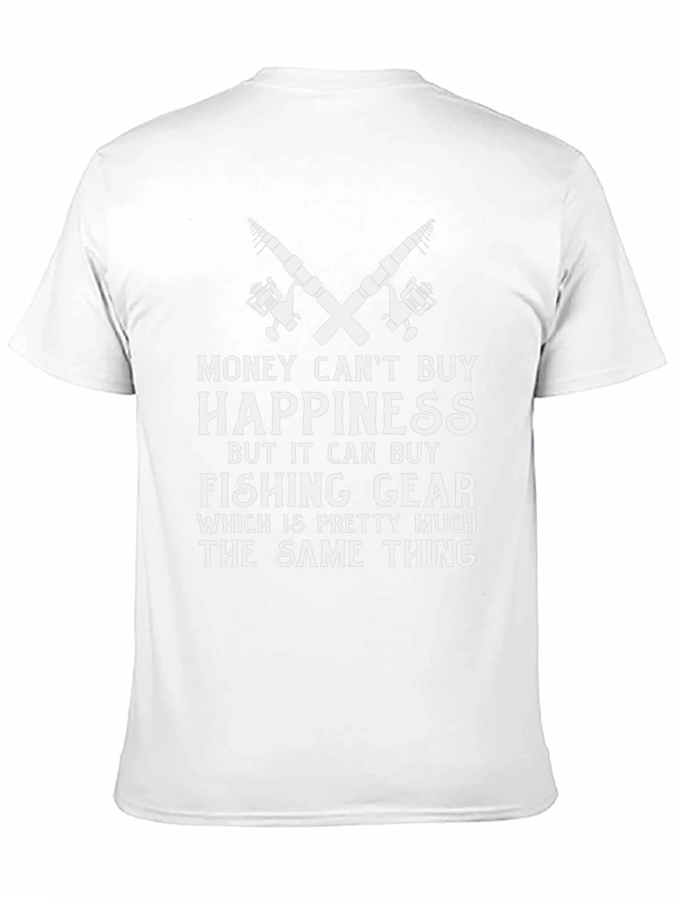 Funny Fishing T-Shirt: Money Cant Buy Happiness