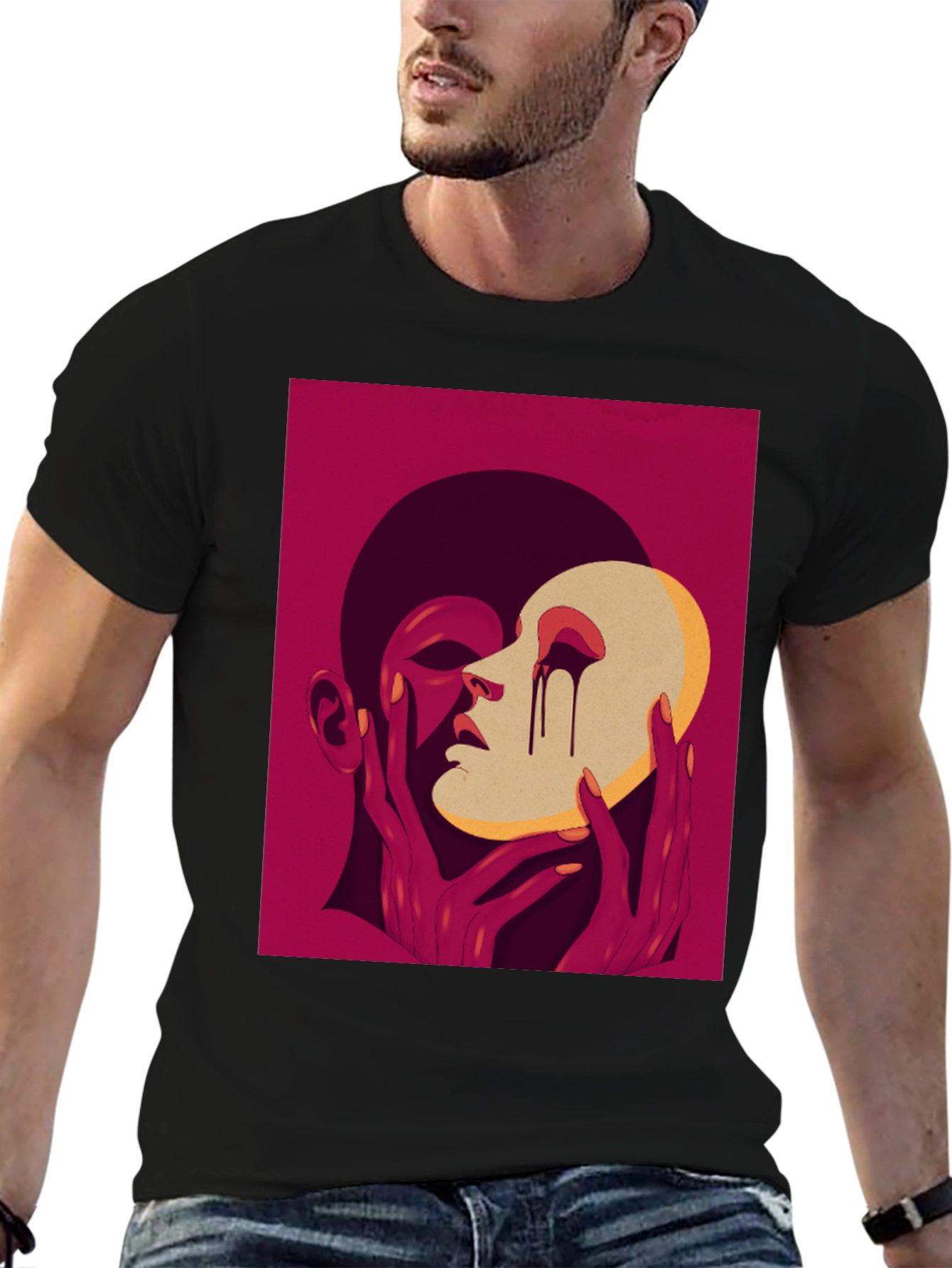 Artistic Graphic Tee - Masked Identity